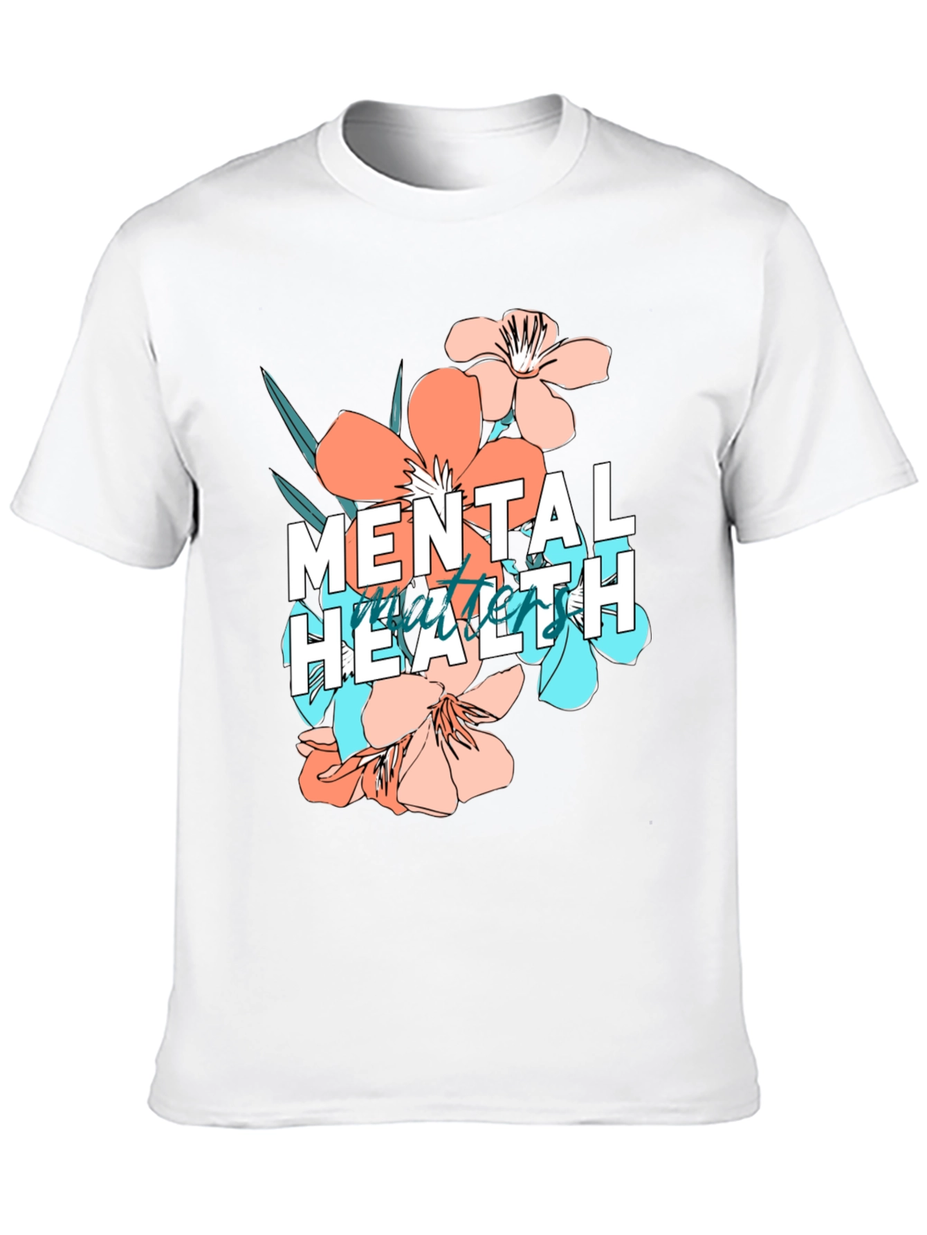 Mental Health Matters Floral Graphic T-Shirt