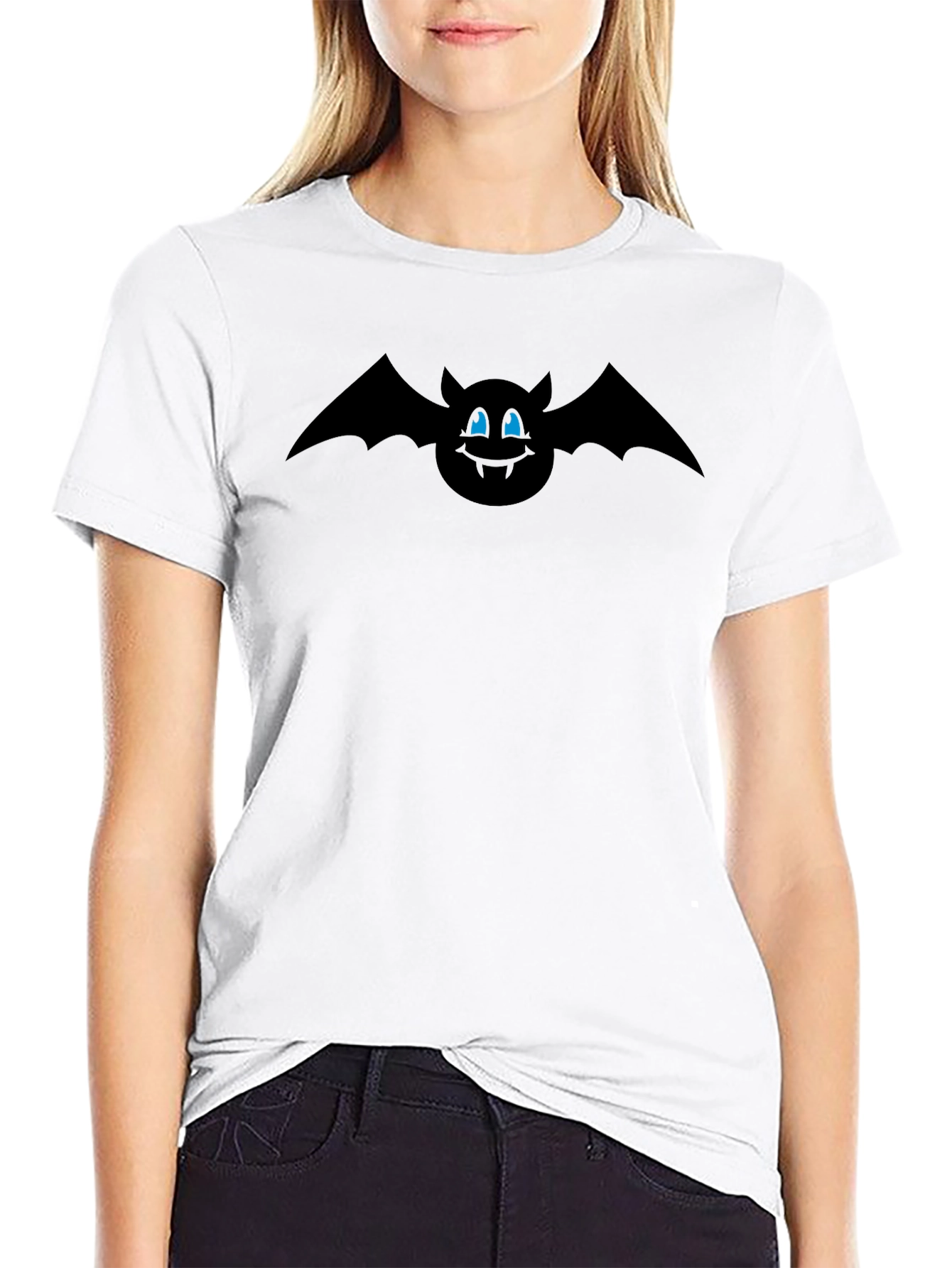 Black Bat Graphic Tee - Halloween Fun!