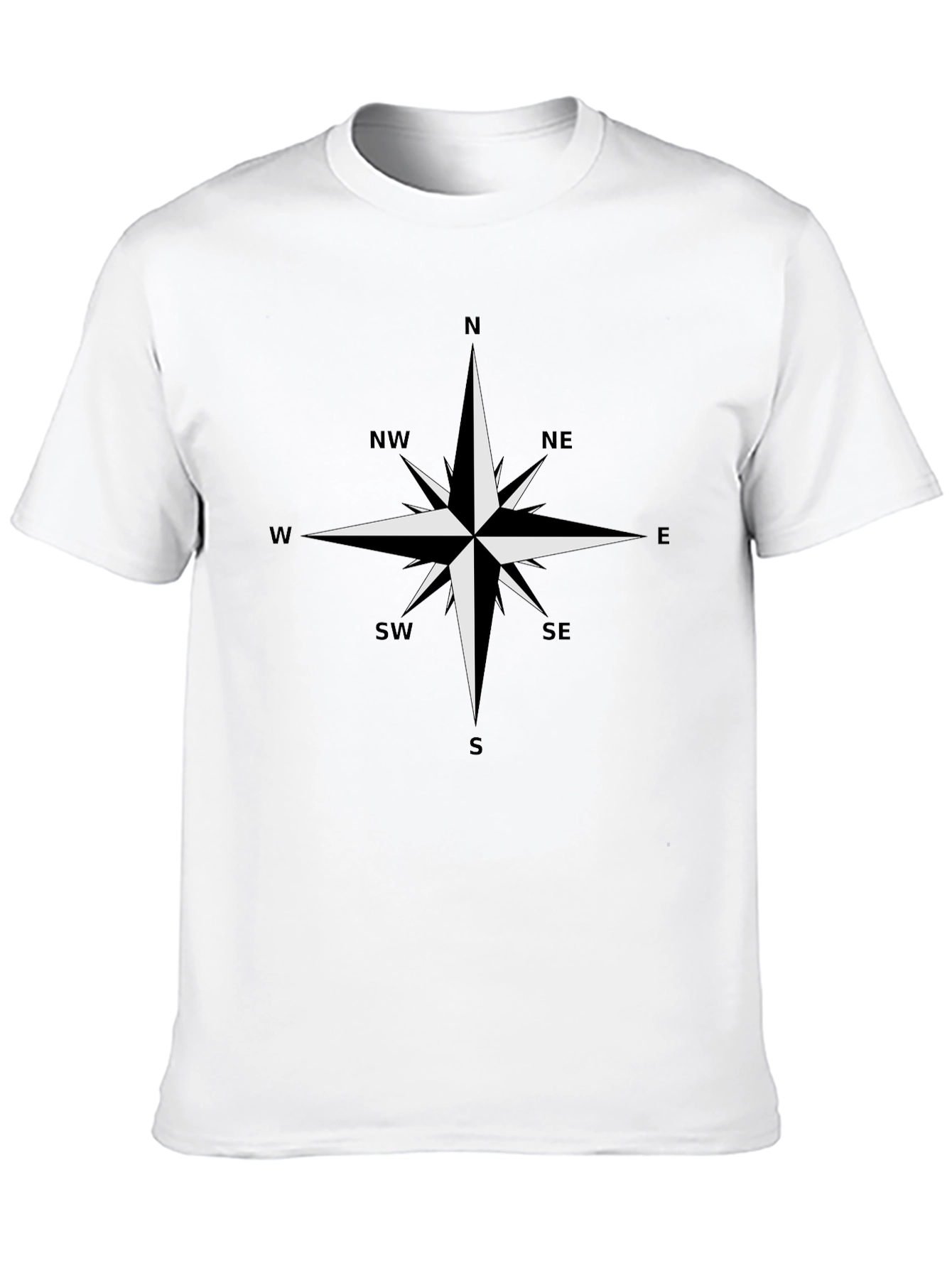 Compass Rose T-Shirt - Classic Navigation Style