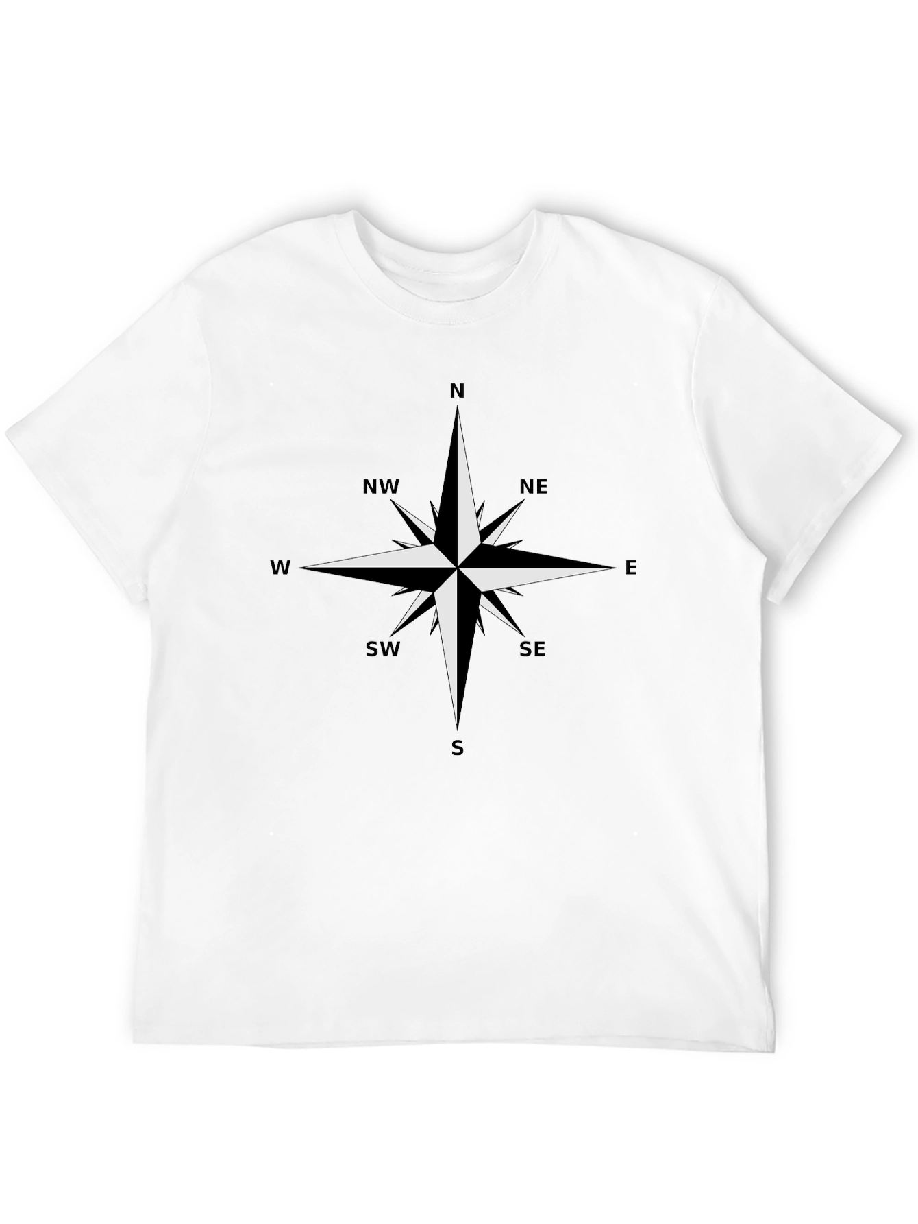 Compass Rose T-Shirt - Classic Navigation Style