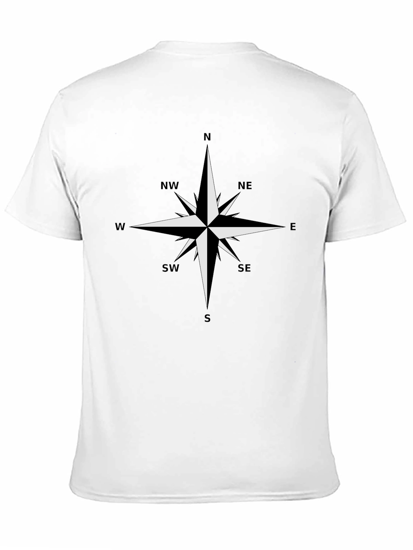 Compass Rose T-Shirt - Classic Navigation Style