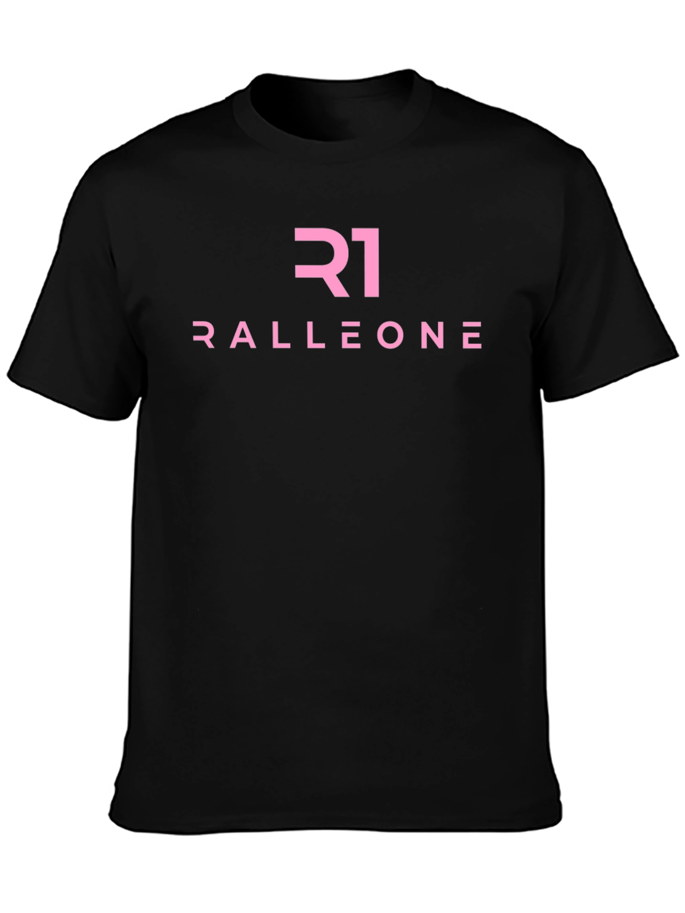 Ralleone Pink Logo Black T-Shirt