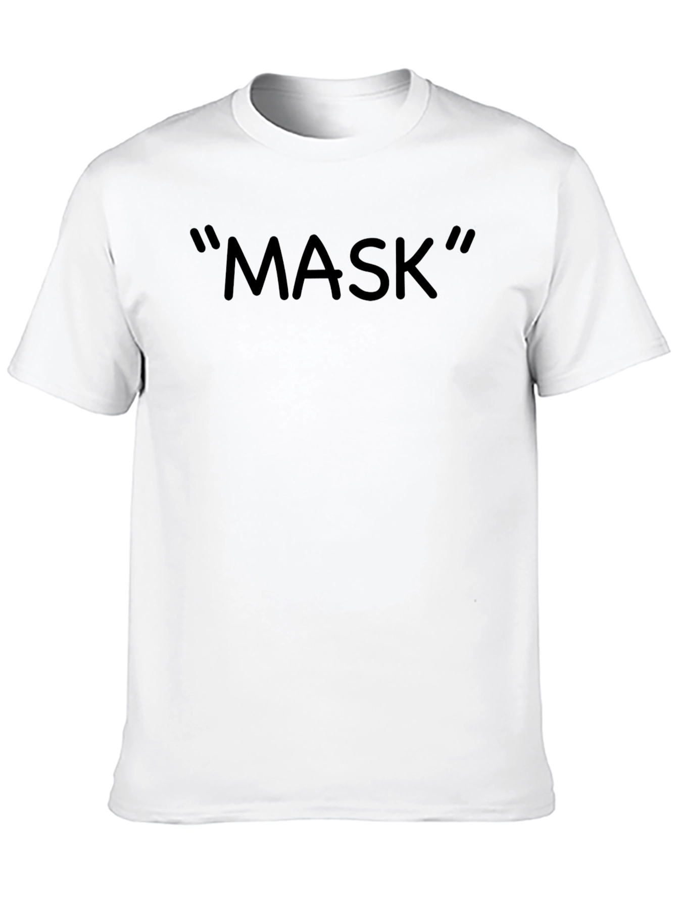 Mens Black MASK Graphic Tee - Casual Style