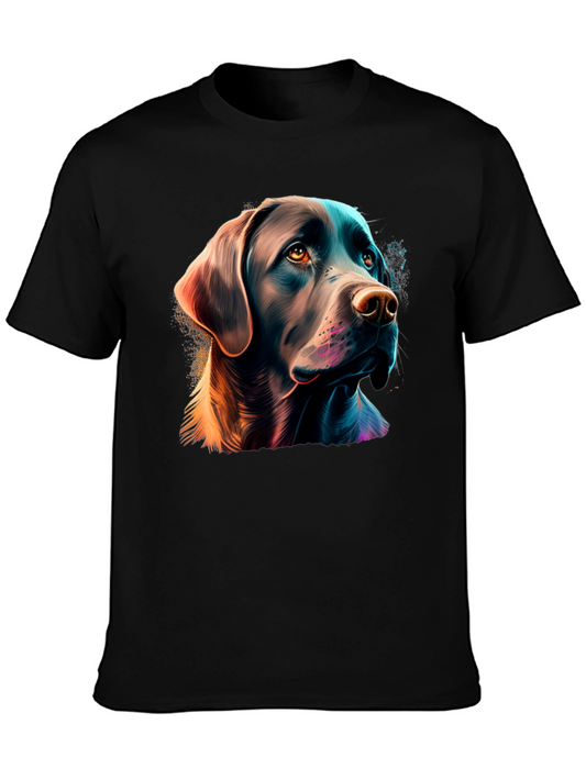 Labrador Dog Graphic Tee - Stylish Black T-Shirt
