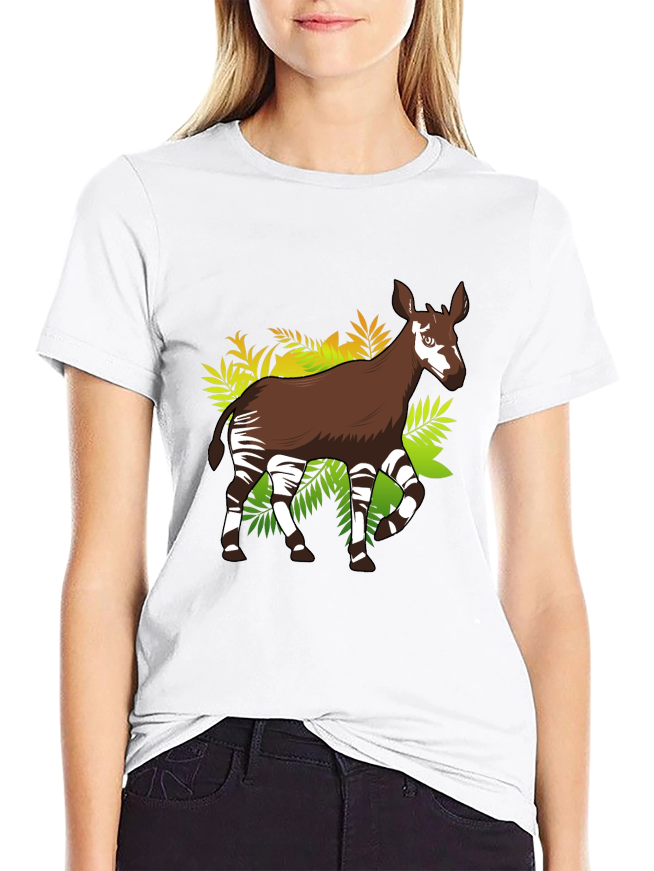 Okapi Graphic Tee - Unique Animal Print