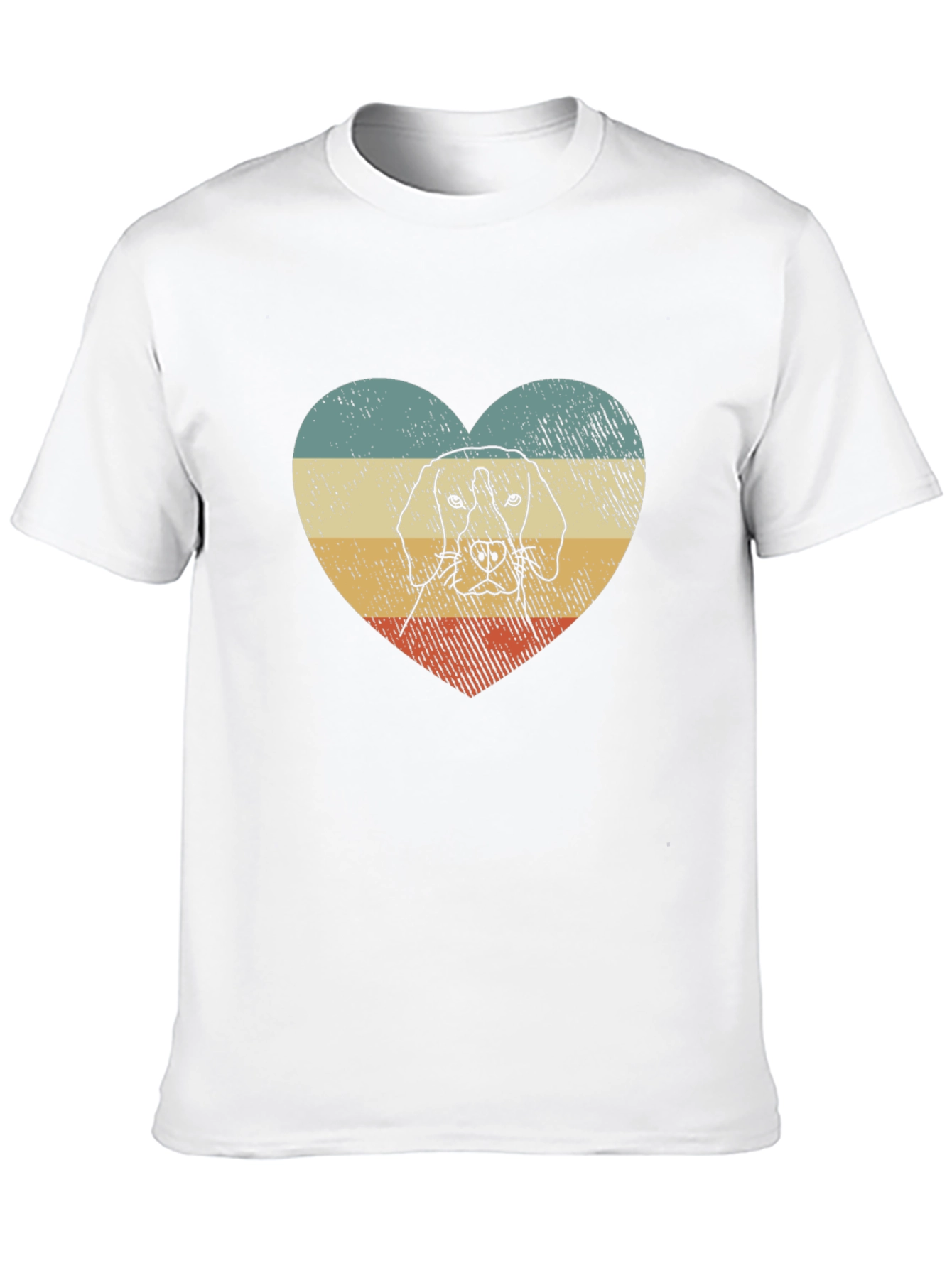 Dog Heart T-Shirt - Retro Style Graphic Tee