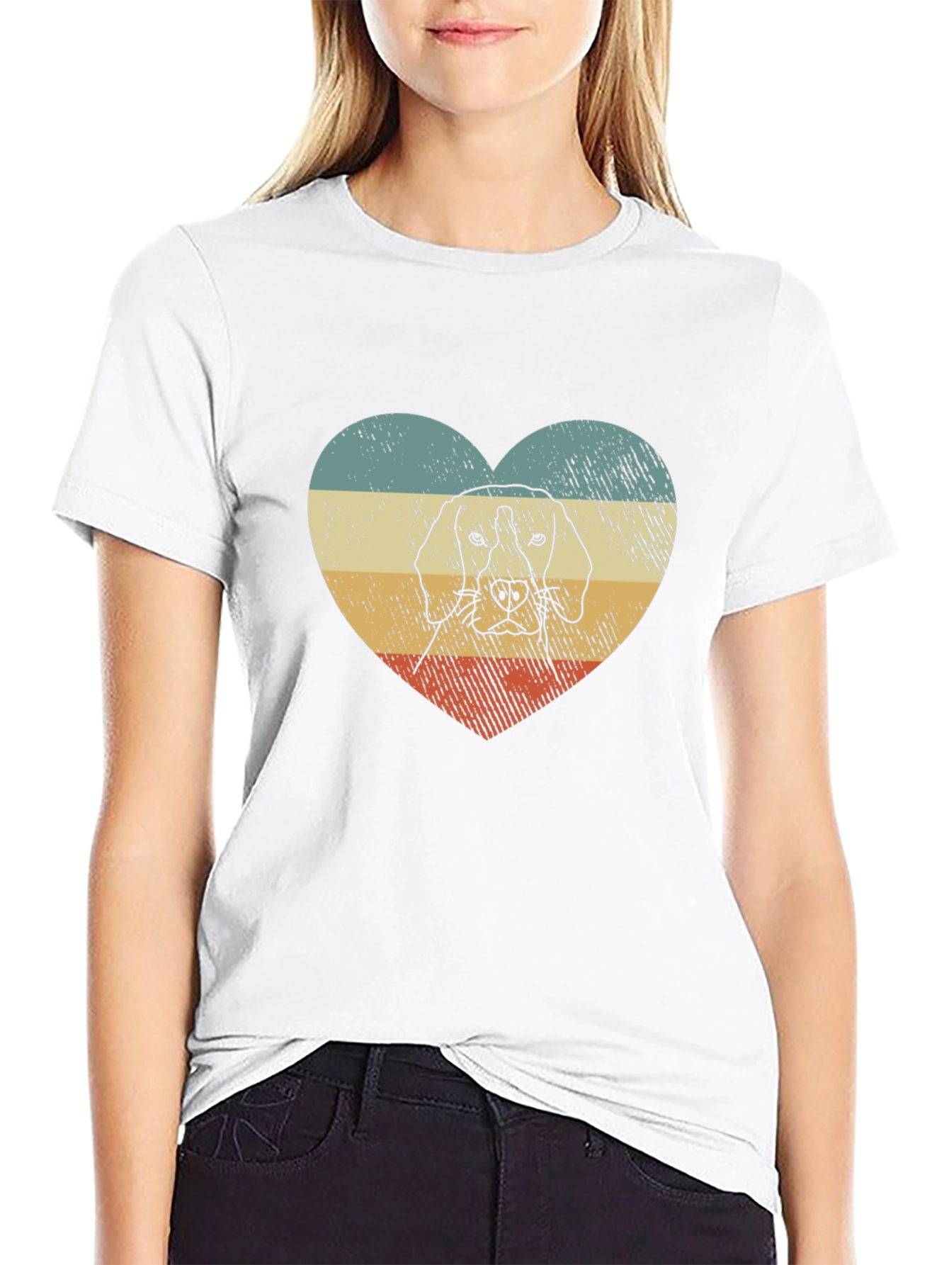 Dog Heart T-Shirt - Retro Style Graphic Tee