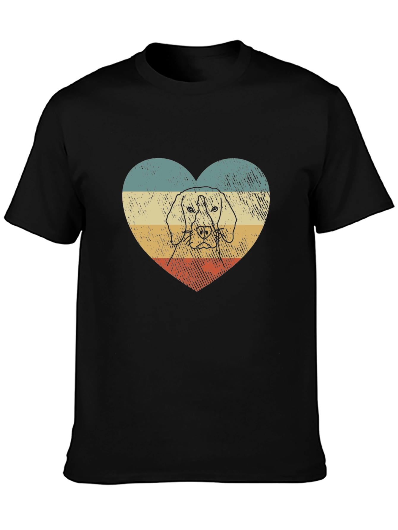 Dog Heart T-Shirt - Retro Style Graphic Tee
