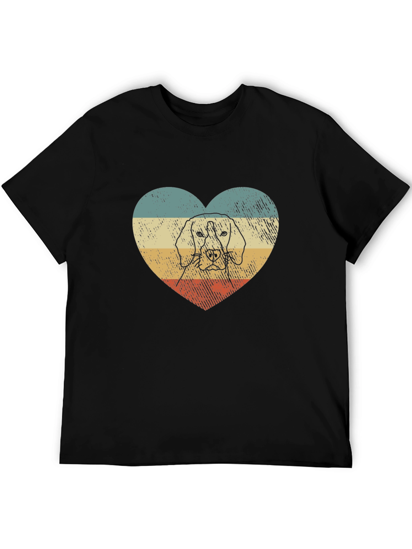 Dog Heart T-Shirt - Retro Style Graphic Tee