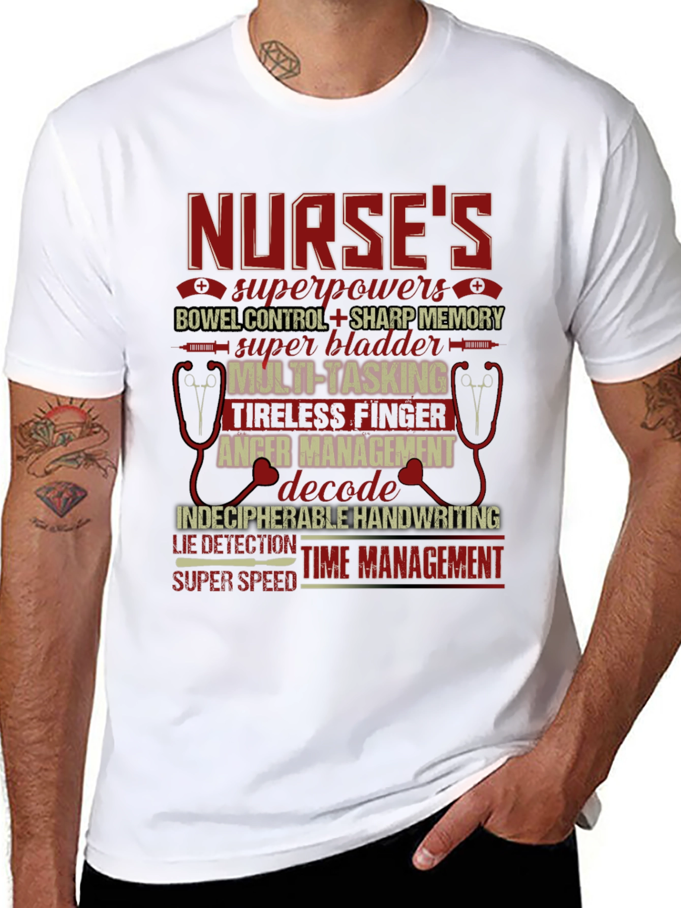 Nurse Superpowers Graphic Tee