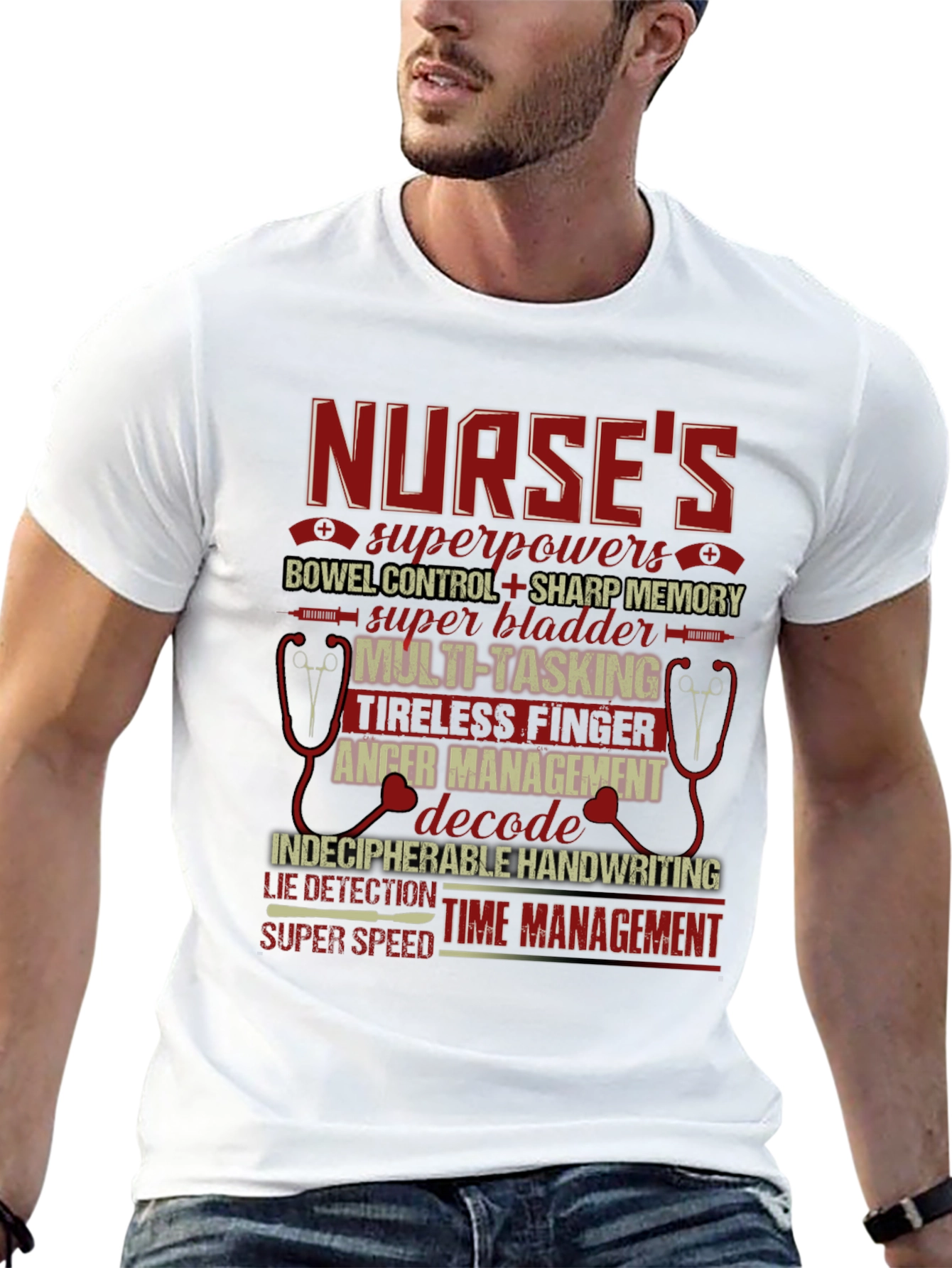 Nurse Superpowers Graphic Tee