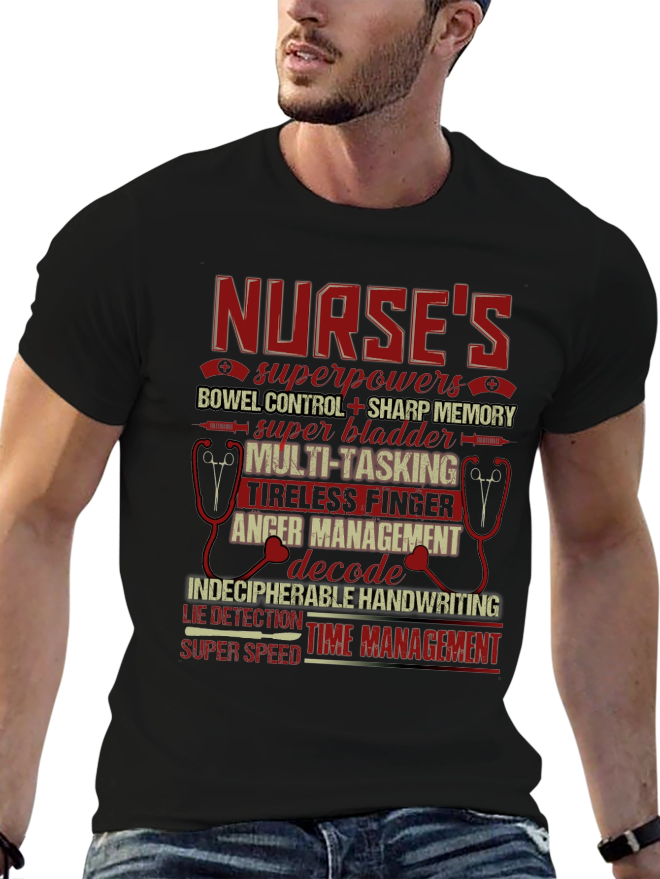 Nurse Superpowers Graphic Tee