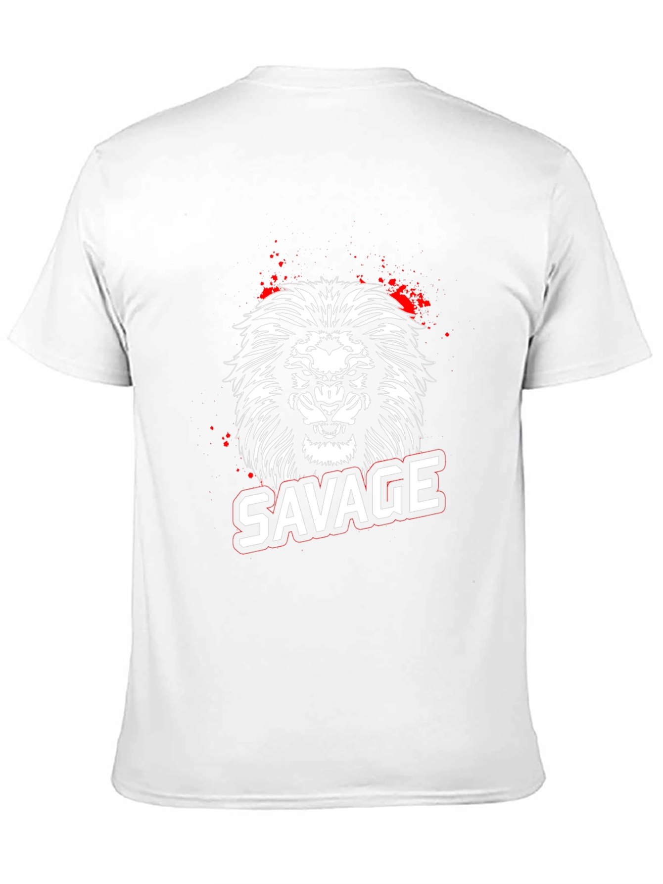 Savage Lion Graphic Tee - Black Cotton T-Shirt