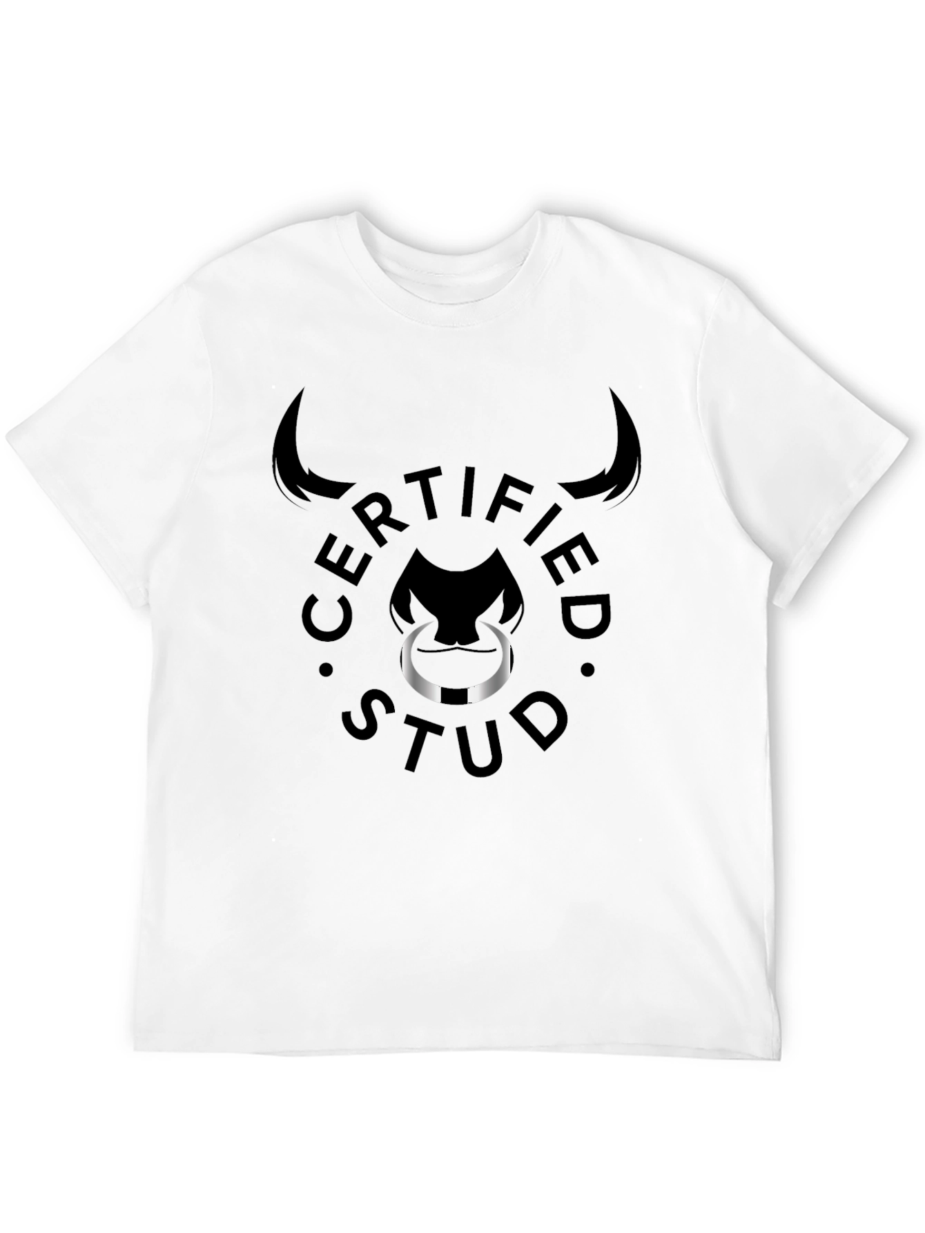 Certified Stud Graphic Tee - Black Bull Design