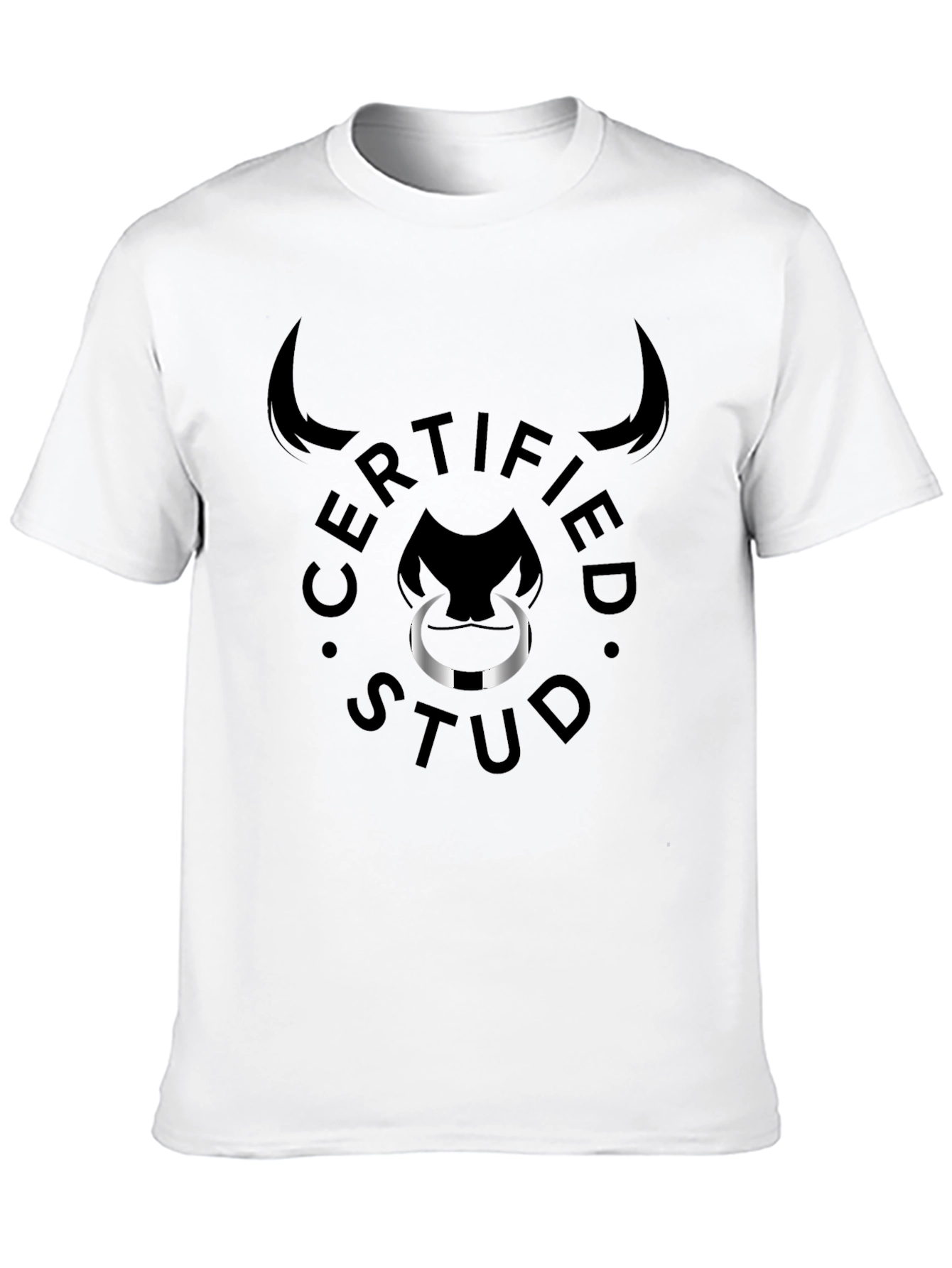 Certified Stud Graphic Tee - Black Bull Design
