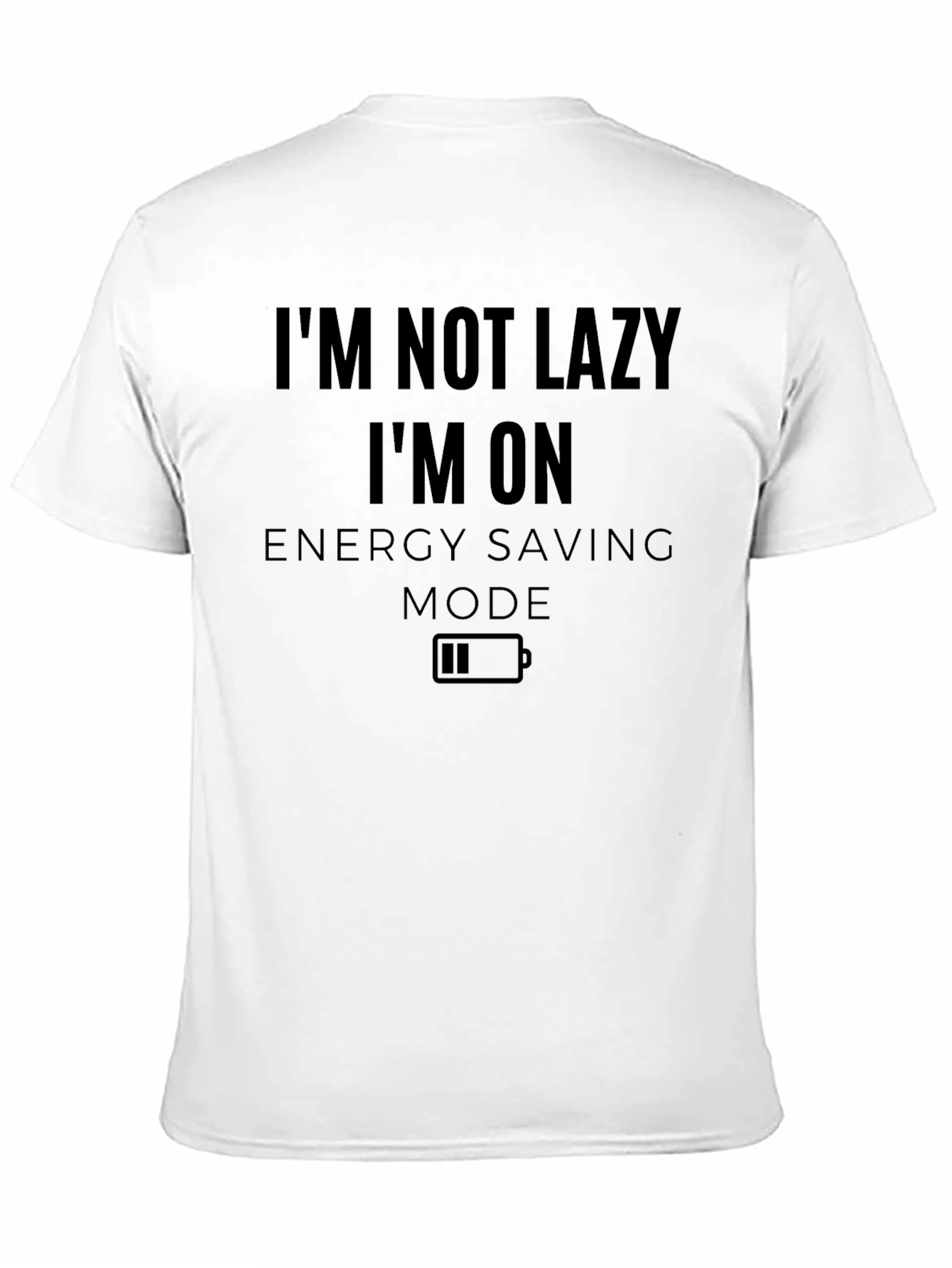 Funny Energy Saving Mode Mens Black T-shirt