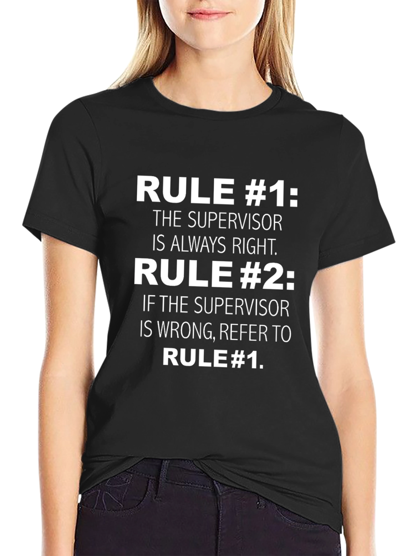 Funny Supervisor Rules Graphic T-Shirt
