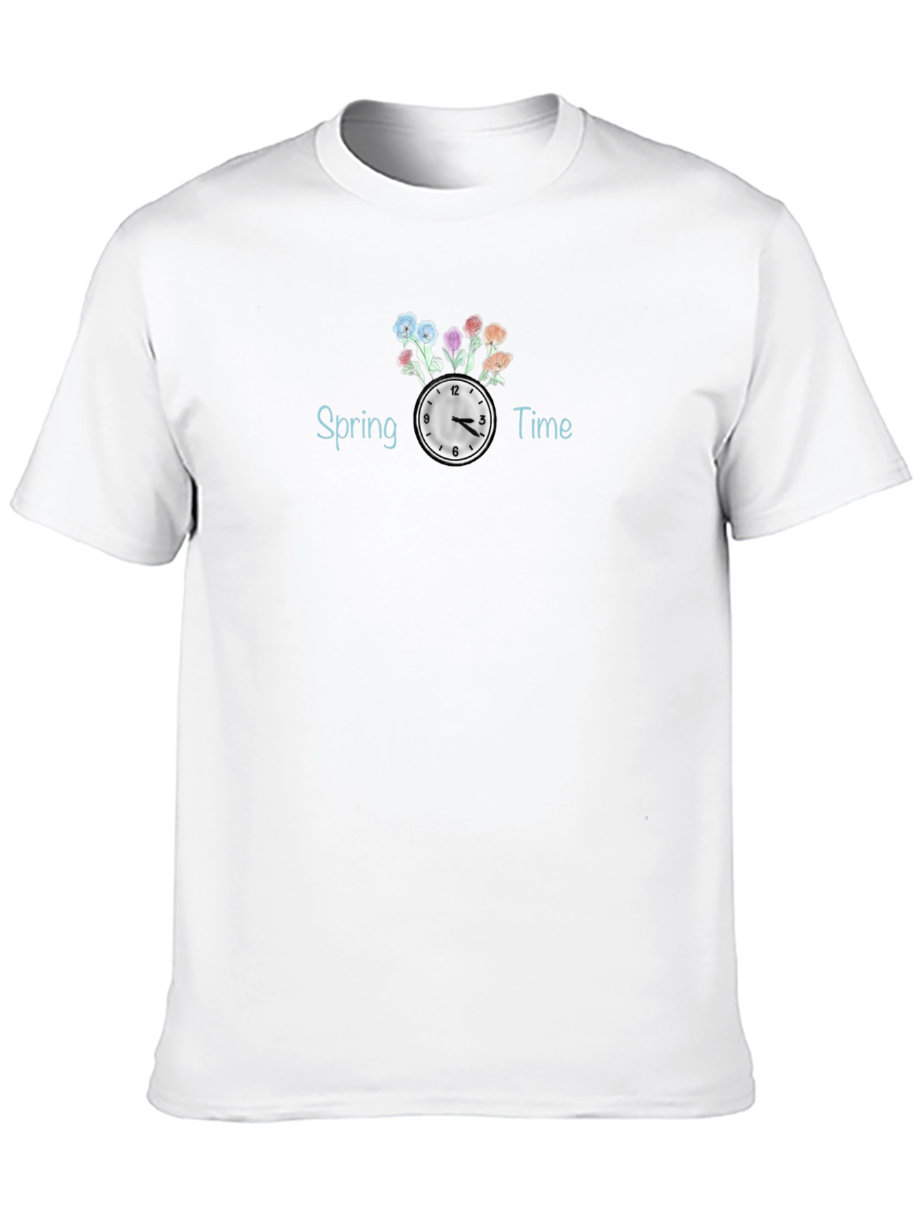 Spring Time Floral Clock T-Shirt