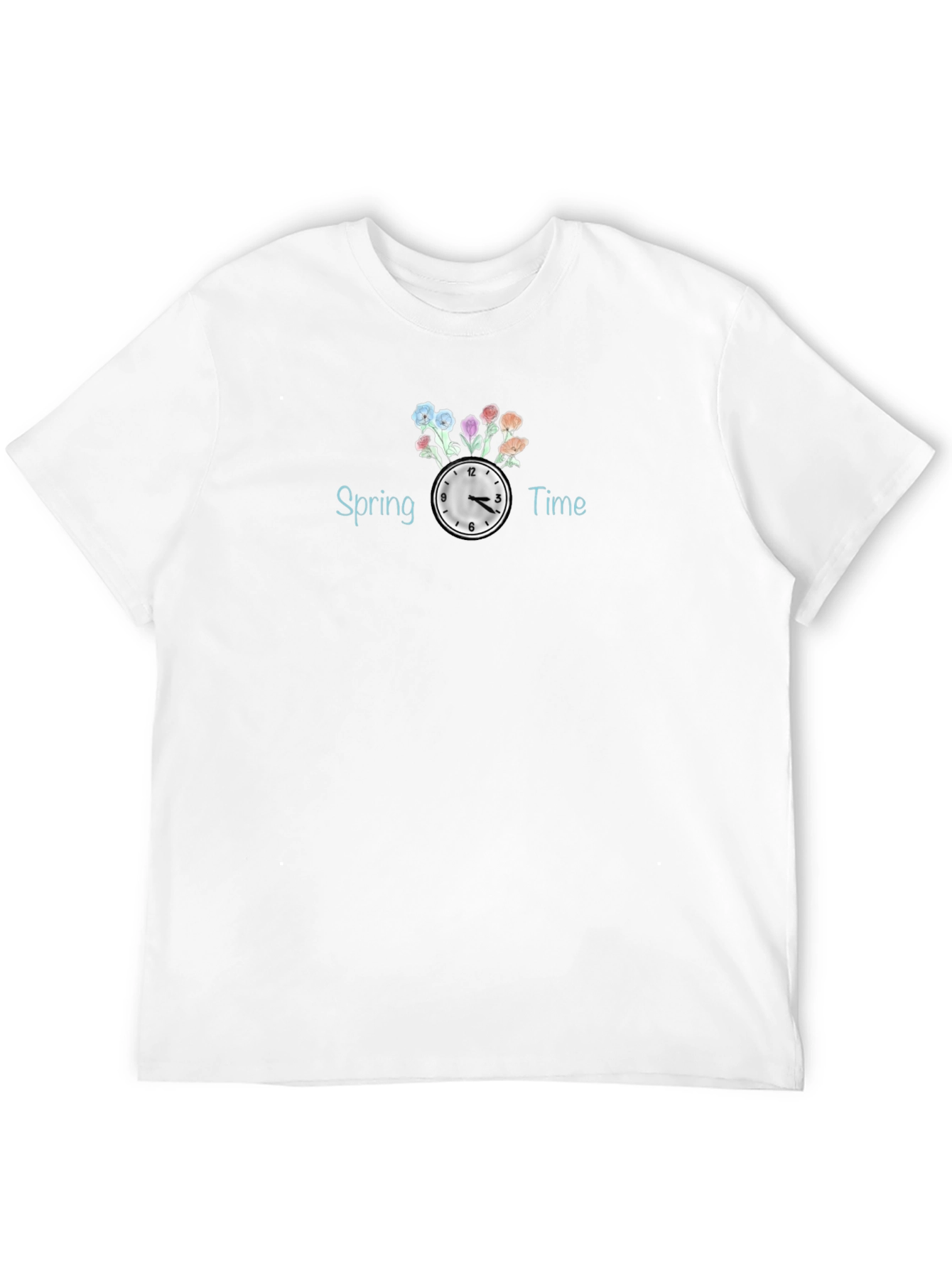 Spring Time Floral Clock T-Shirt