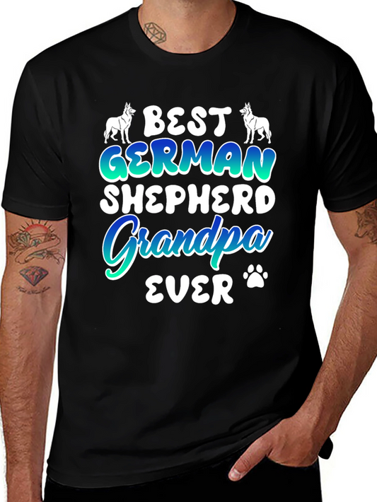 Best German Shepherd Grandpa Ever Graphic T-Shirt