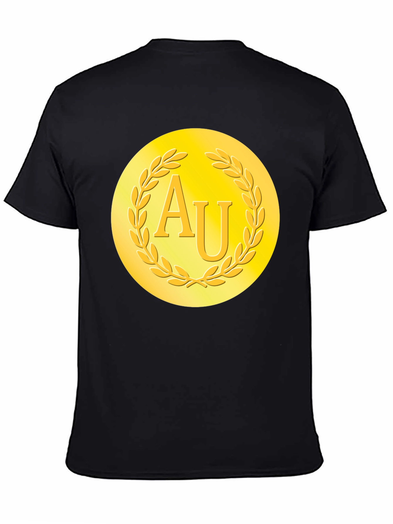 Gold AU Symbol Black T-Shirt