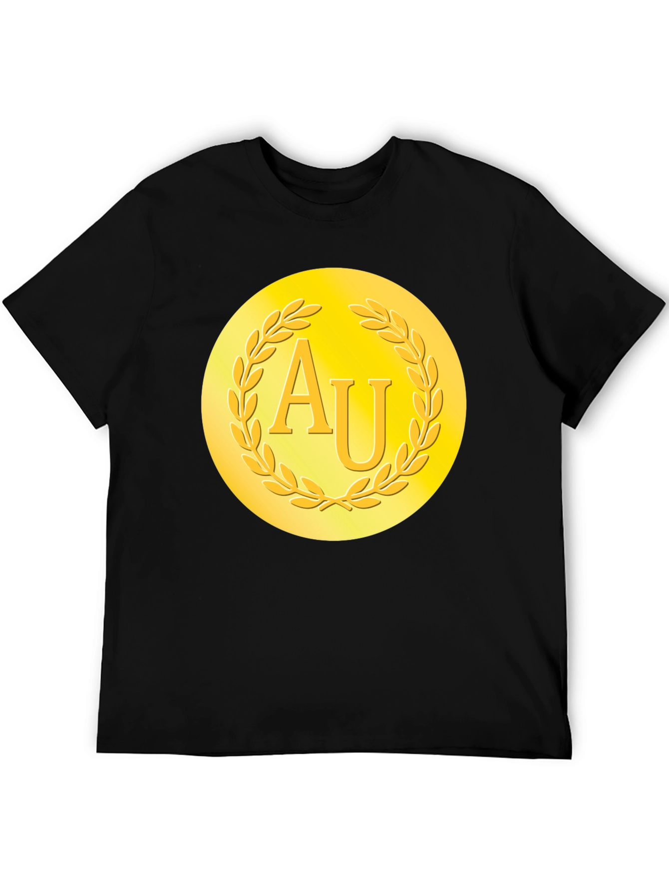 Gold AU Symbol Black T-Shirt