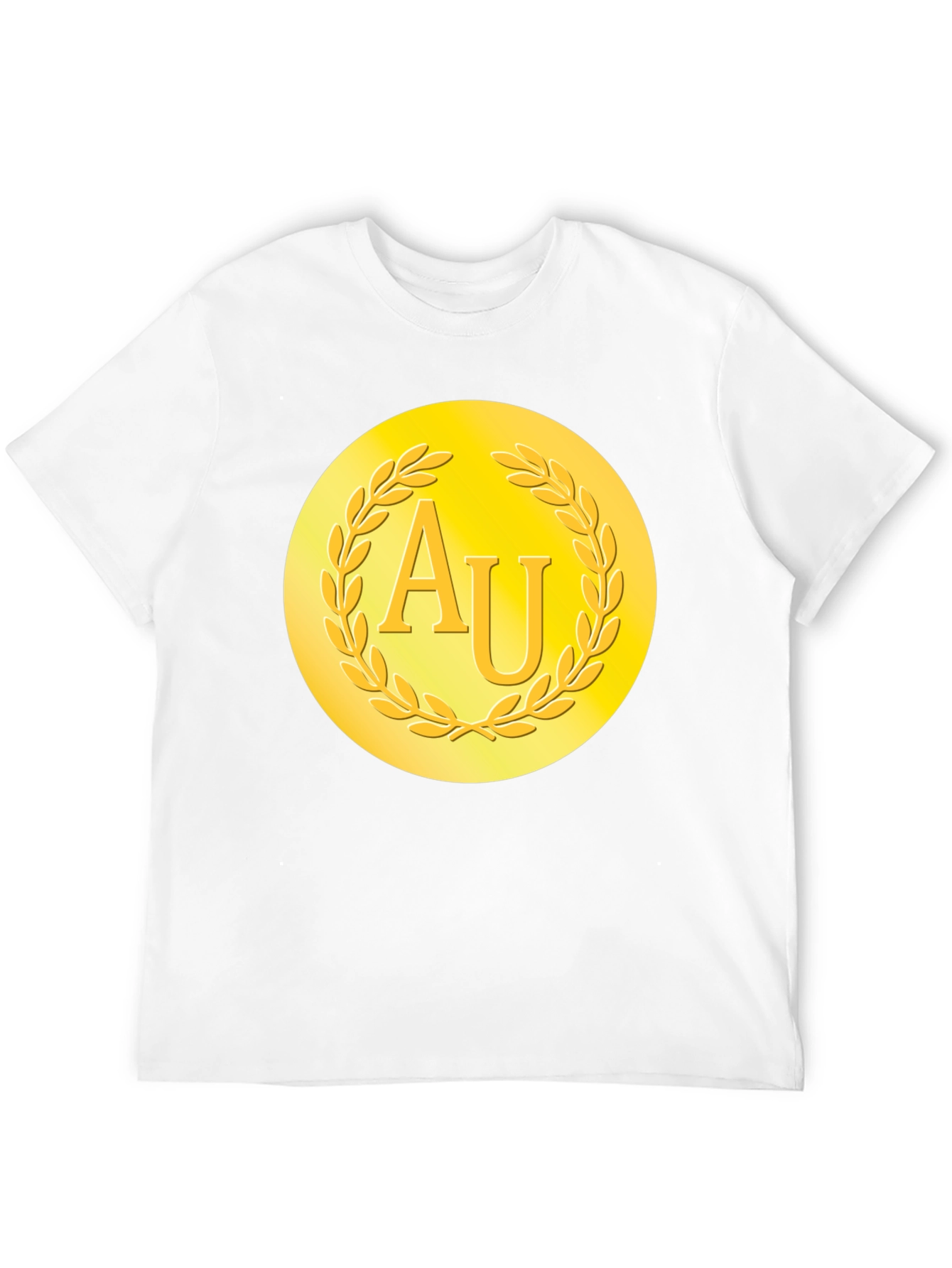 Gold AU Symbol Black T-Shirt