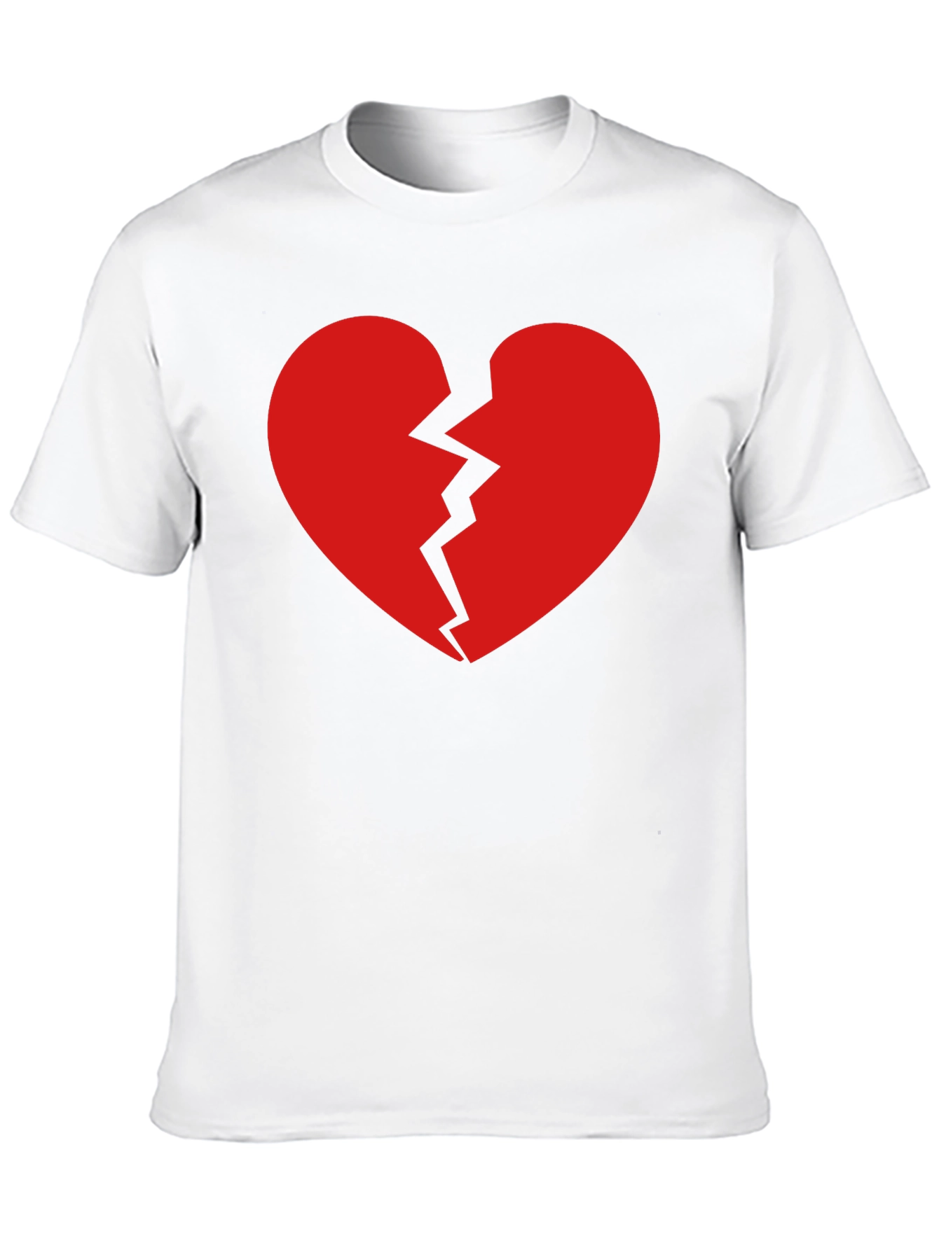 Broken Heart Graphic Tee - Black Cotton T-Shirt
