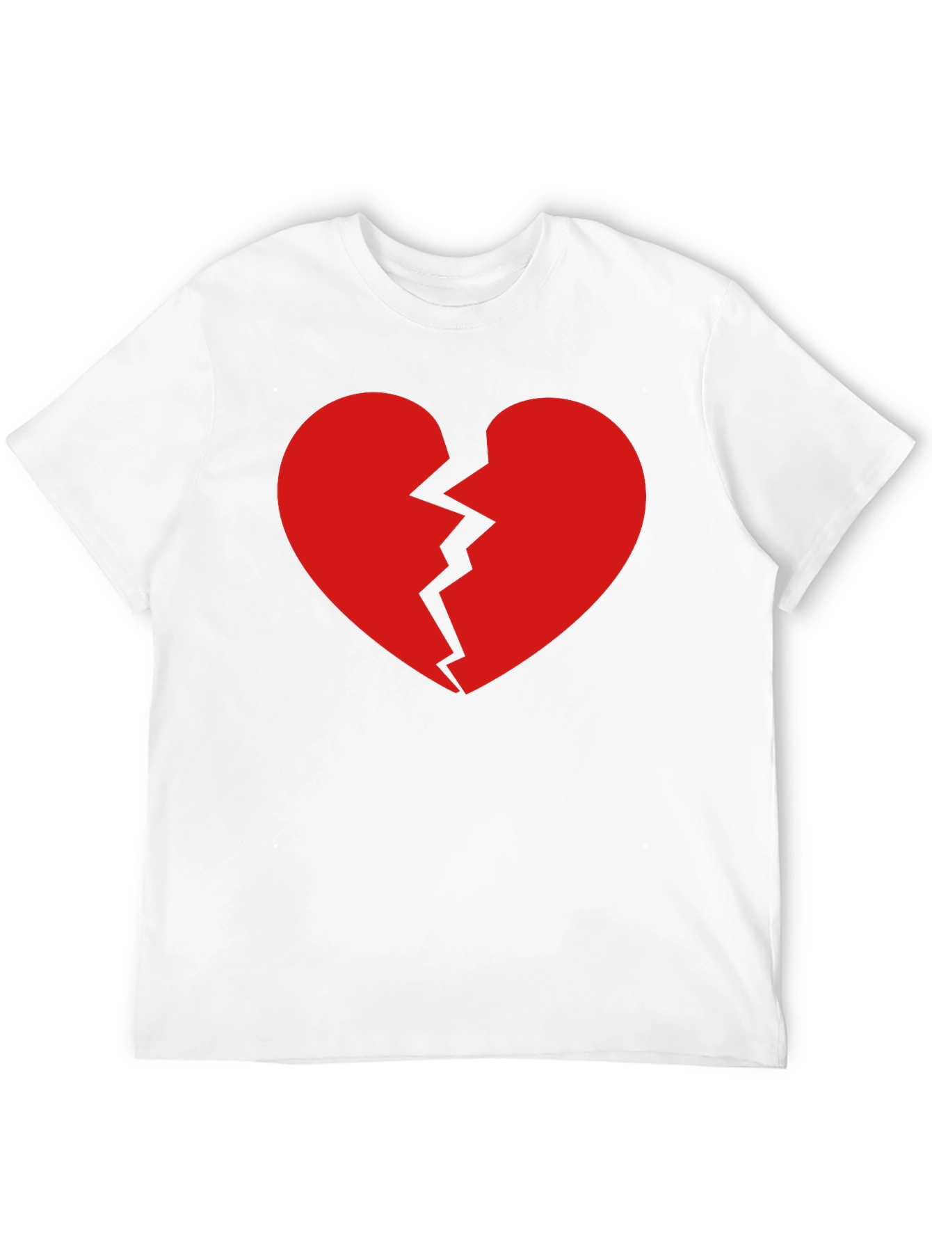 Broken Heart Graphic Tee - Black Cotton T-Shirt