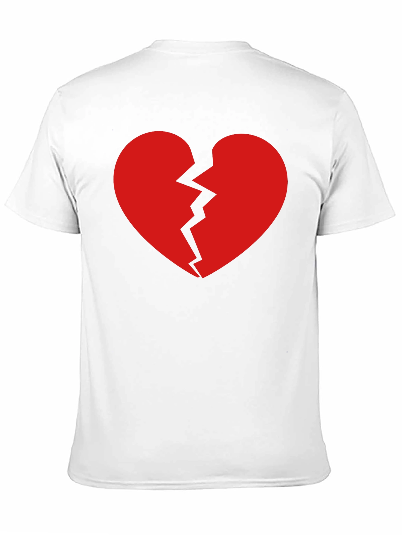 Broken Heart Graphic Tee - Black Cotton T-Shirt