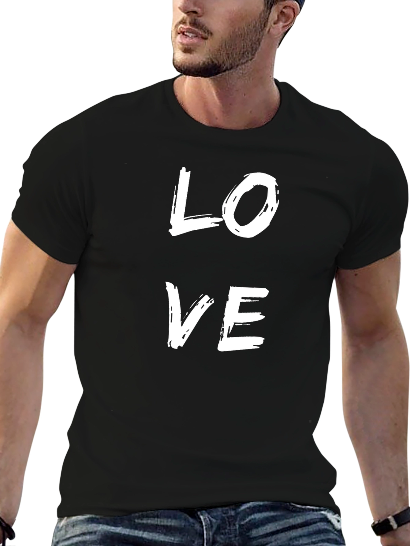 Love Graphic Tee - Stylish Black T-Shirt