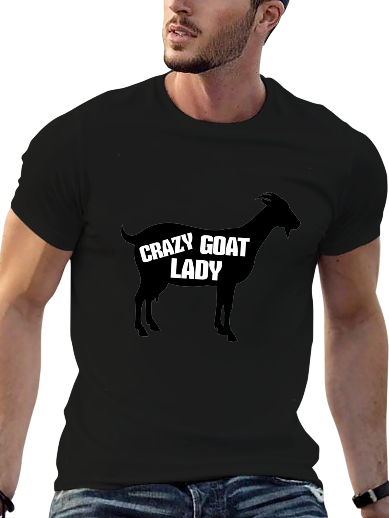 Crazy Goat Lady T-Shirt - Black Humor Tee