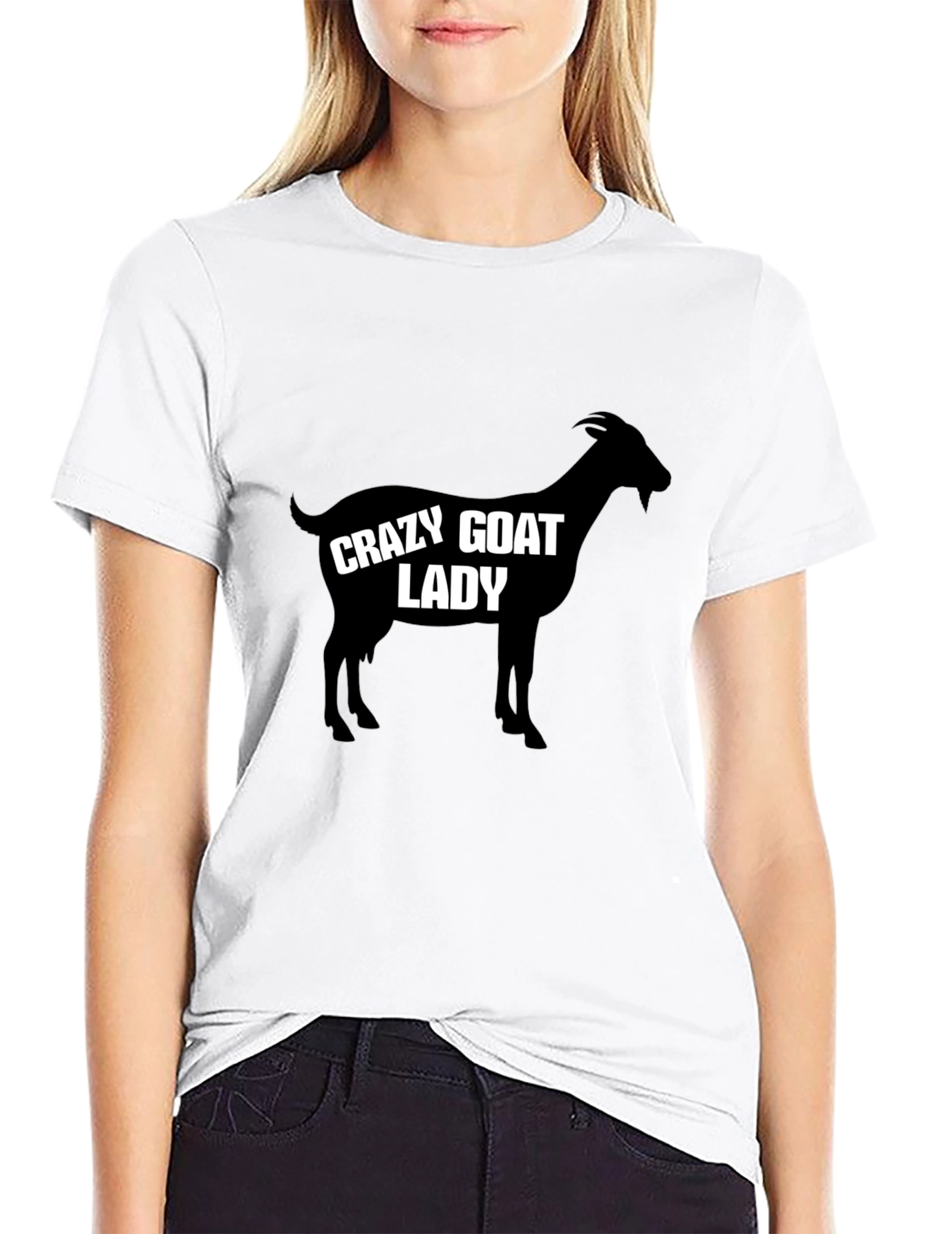 Crazy Goat Lady T-Shirt - Black Humor Tee