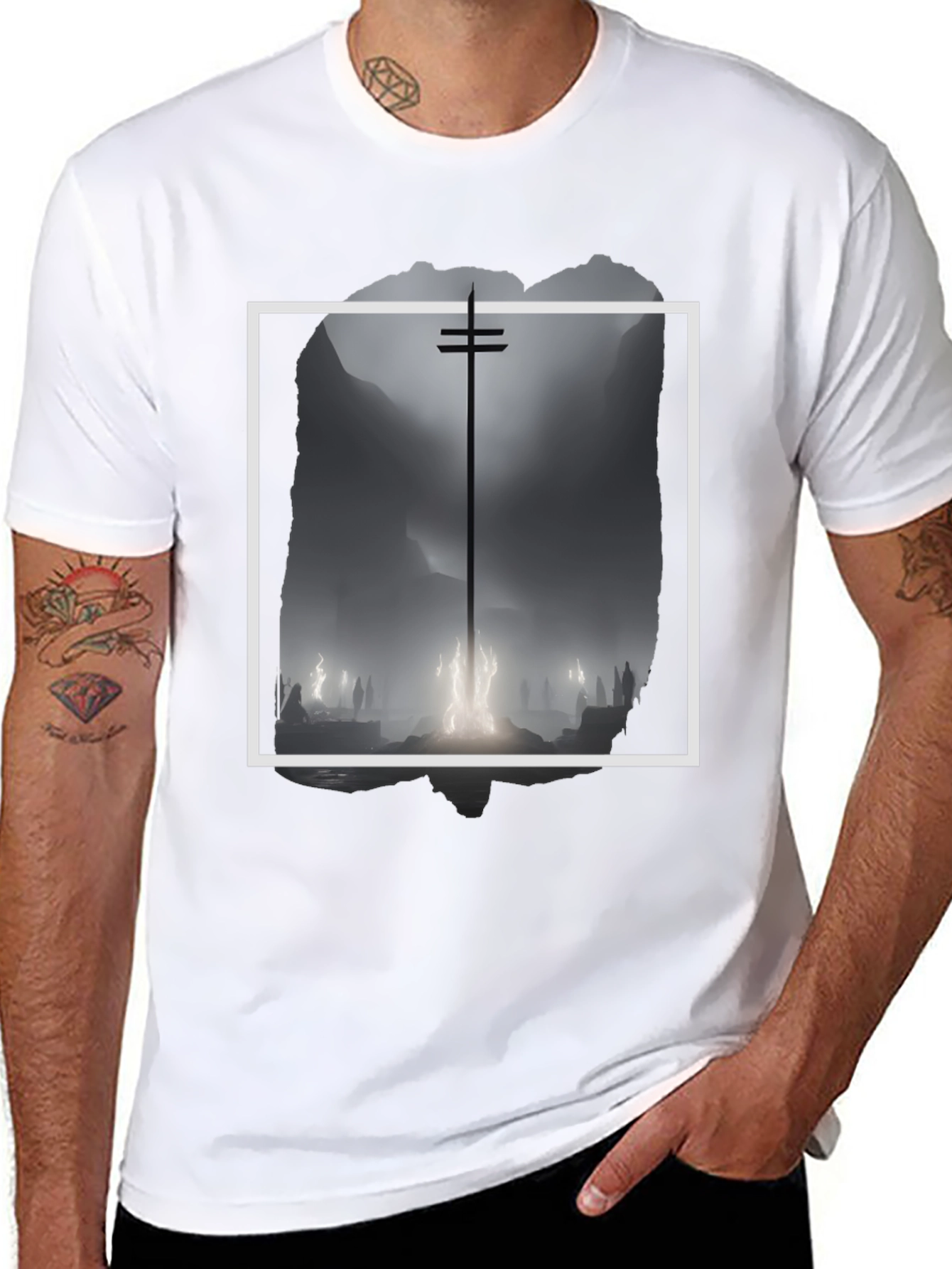 Mystic Silhouette Graphic Tee - Black