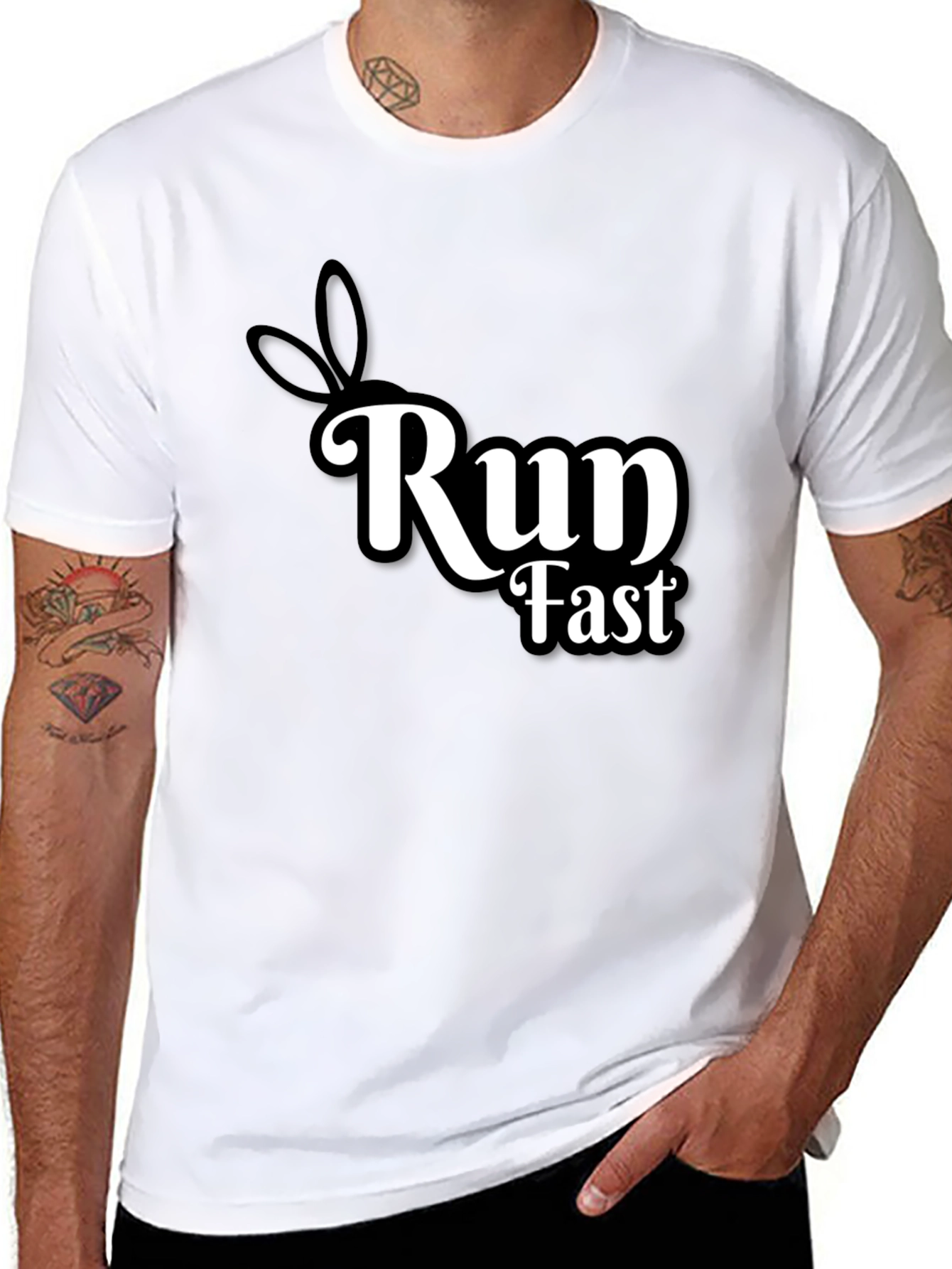 Run Fast Bunny Ears T-Shirt