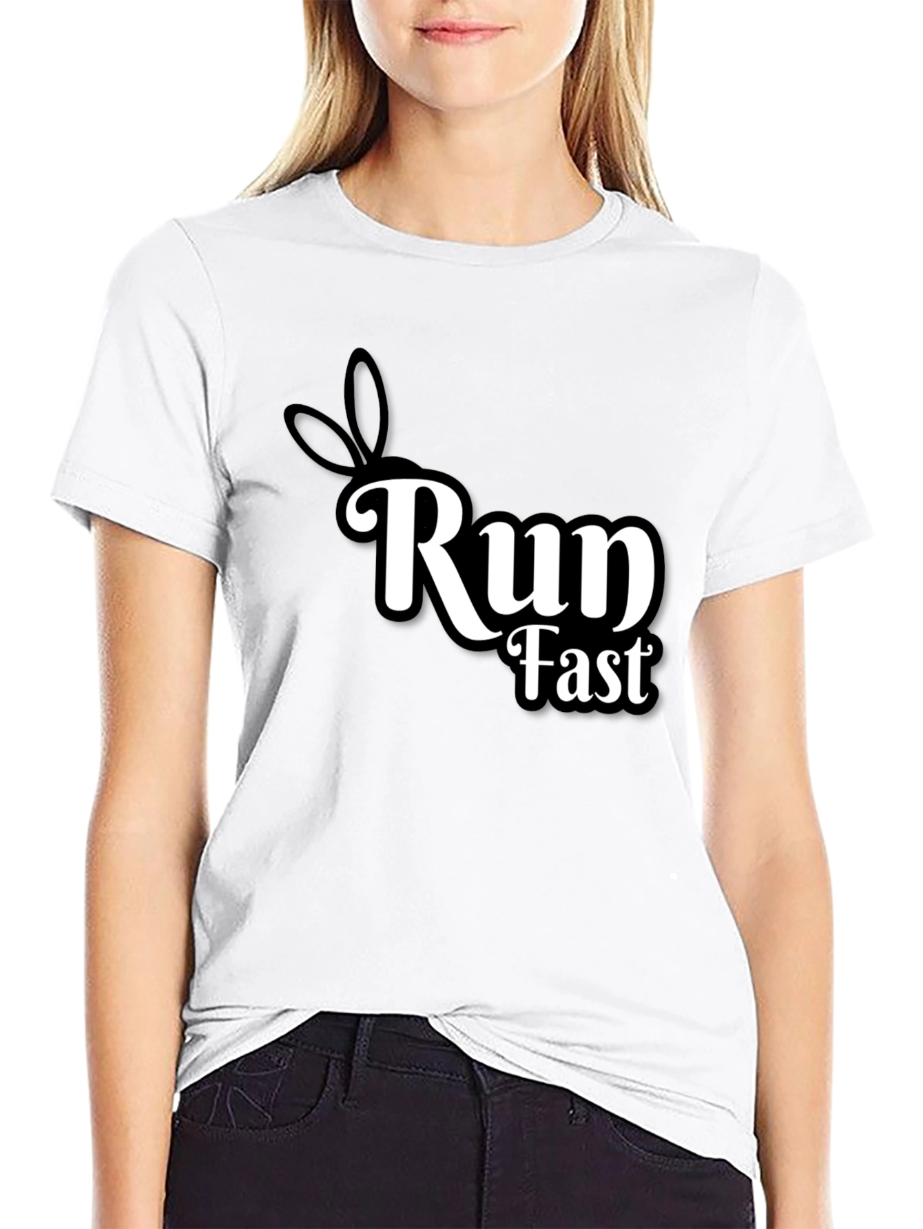 Run Fast Bunny Ears T-Shirt