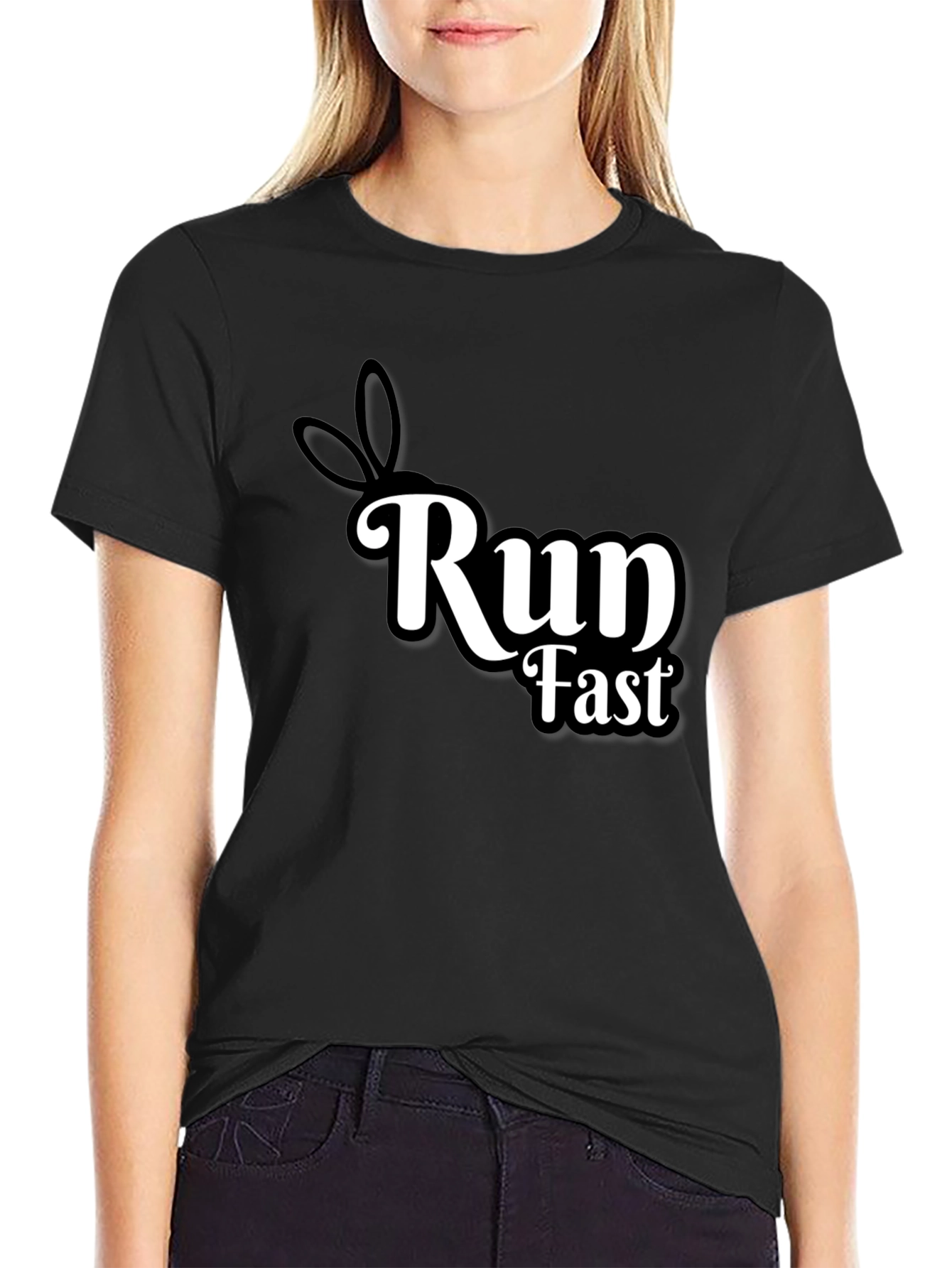 Run Fast Bunny Ears T-Shirt
