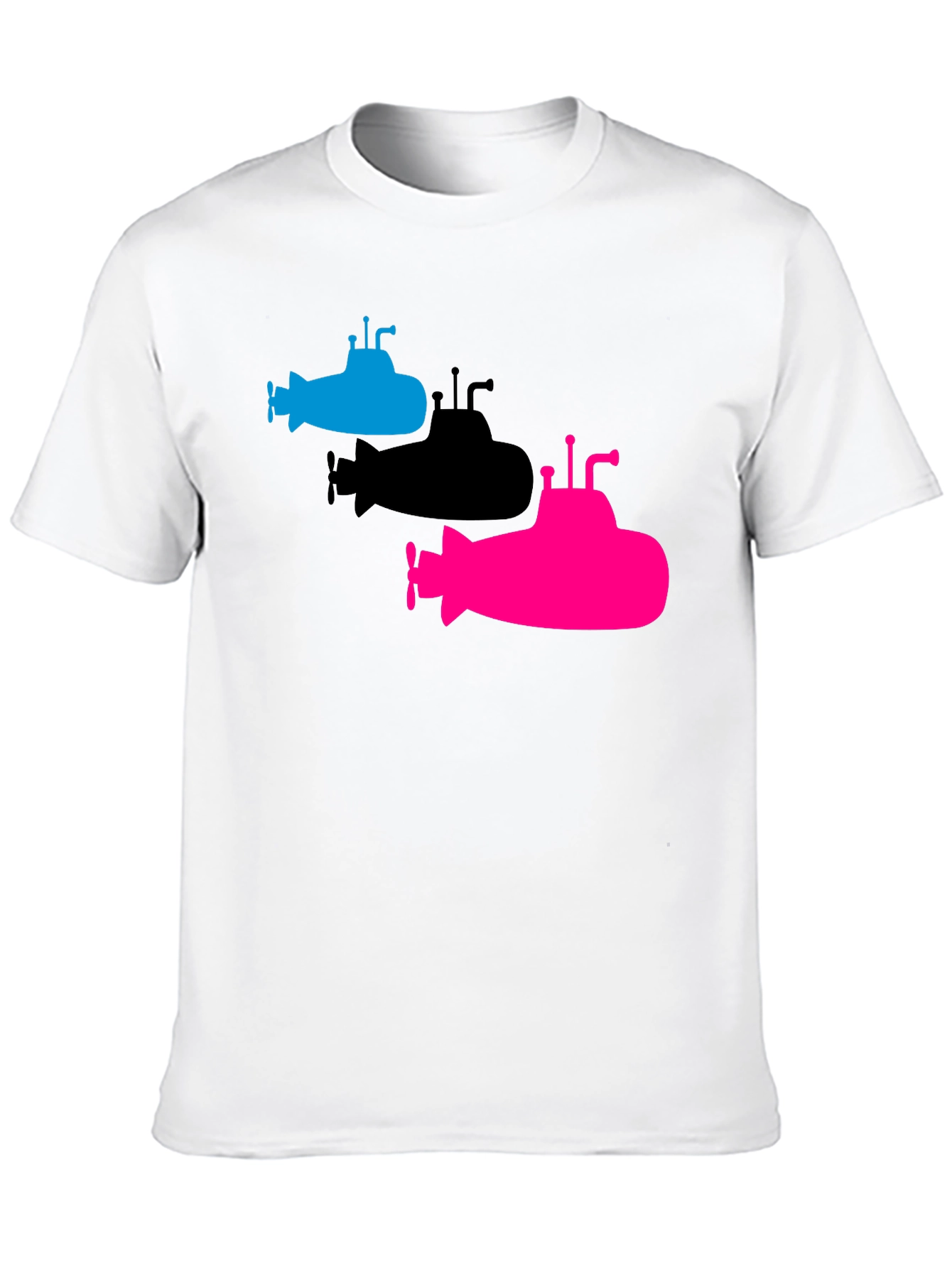 Submarine Trio Graphic Tee - Black Cotton T-Shirt