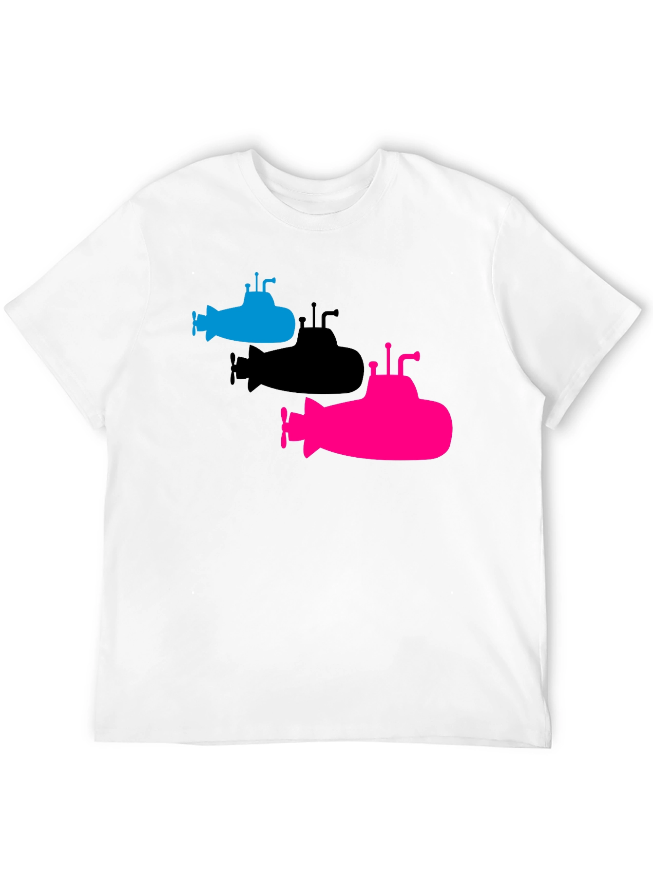 Submarine Trio Graphic Tee - Black Cotton T-Shirt