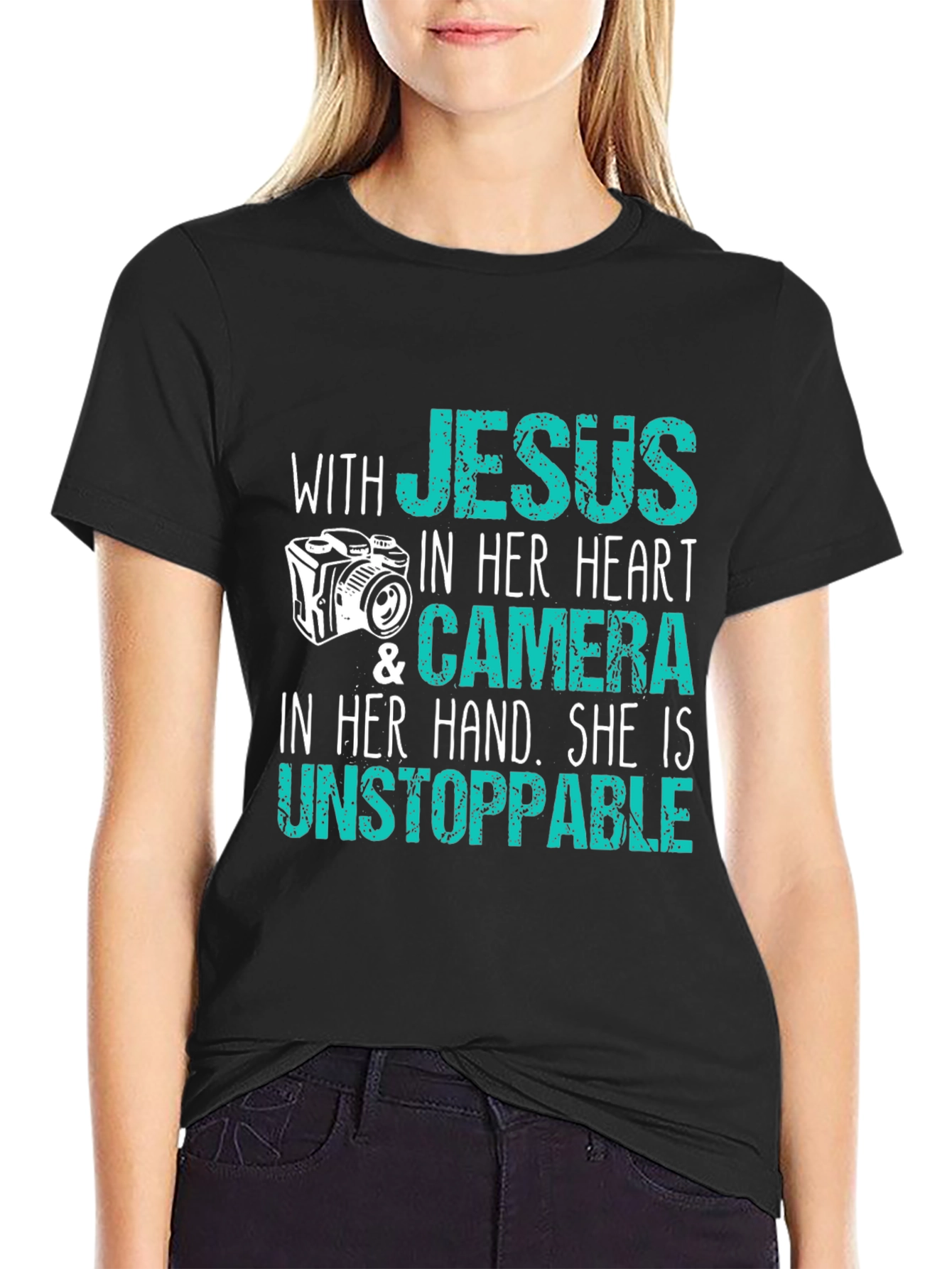 Jesus Camera T-Shirt - Faith & Photography