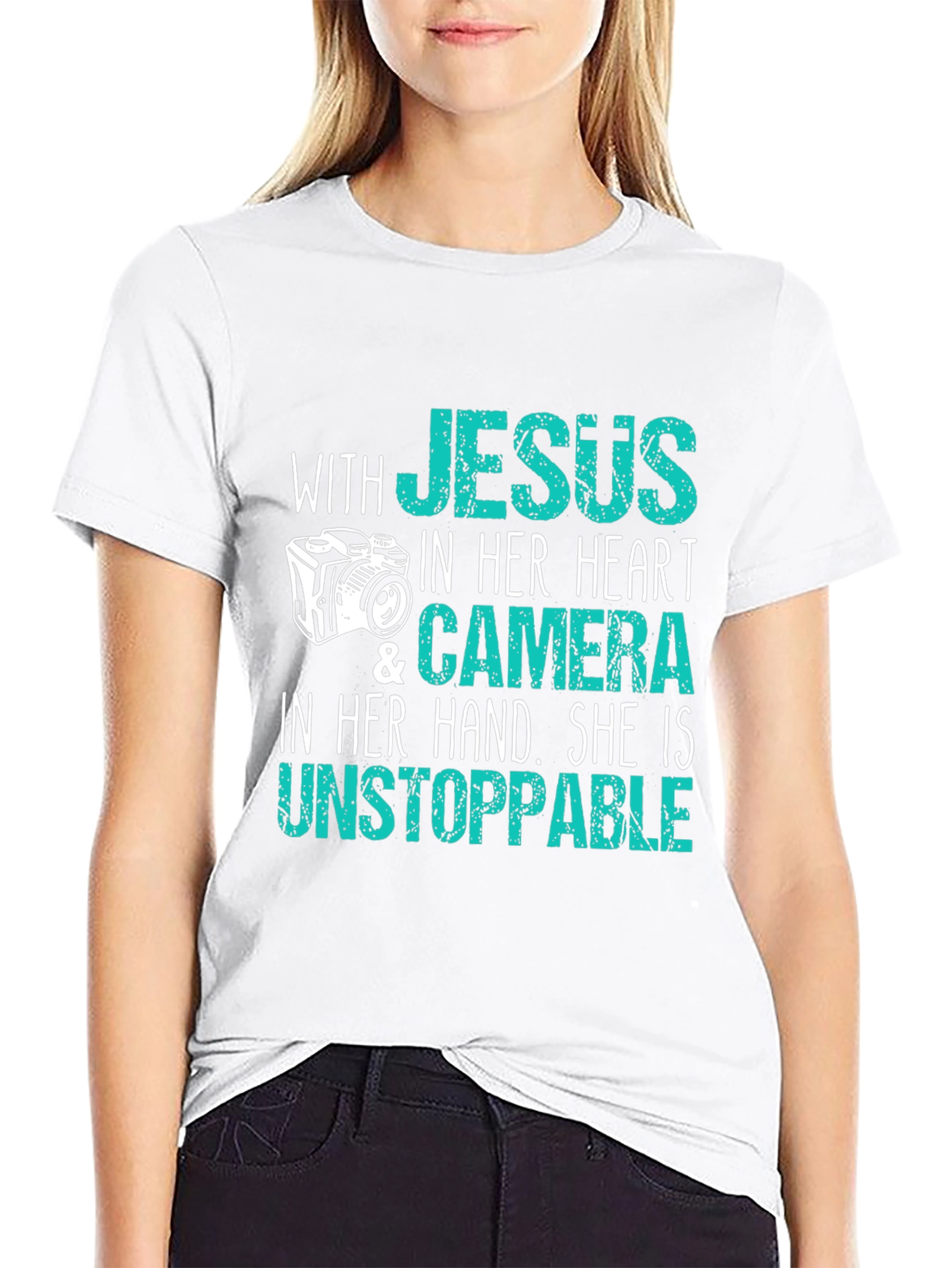 Jesus Camera T-Shirt - Faith & Photography