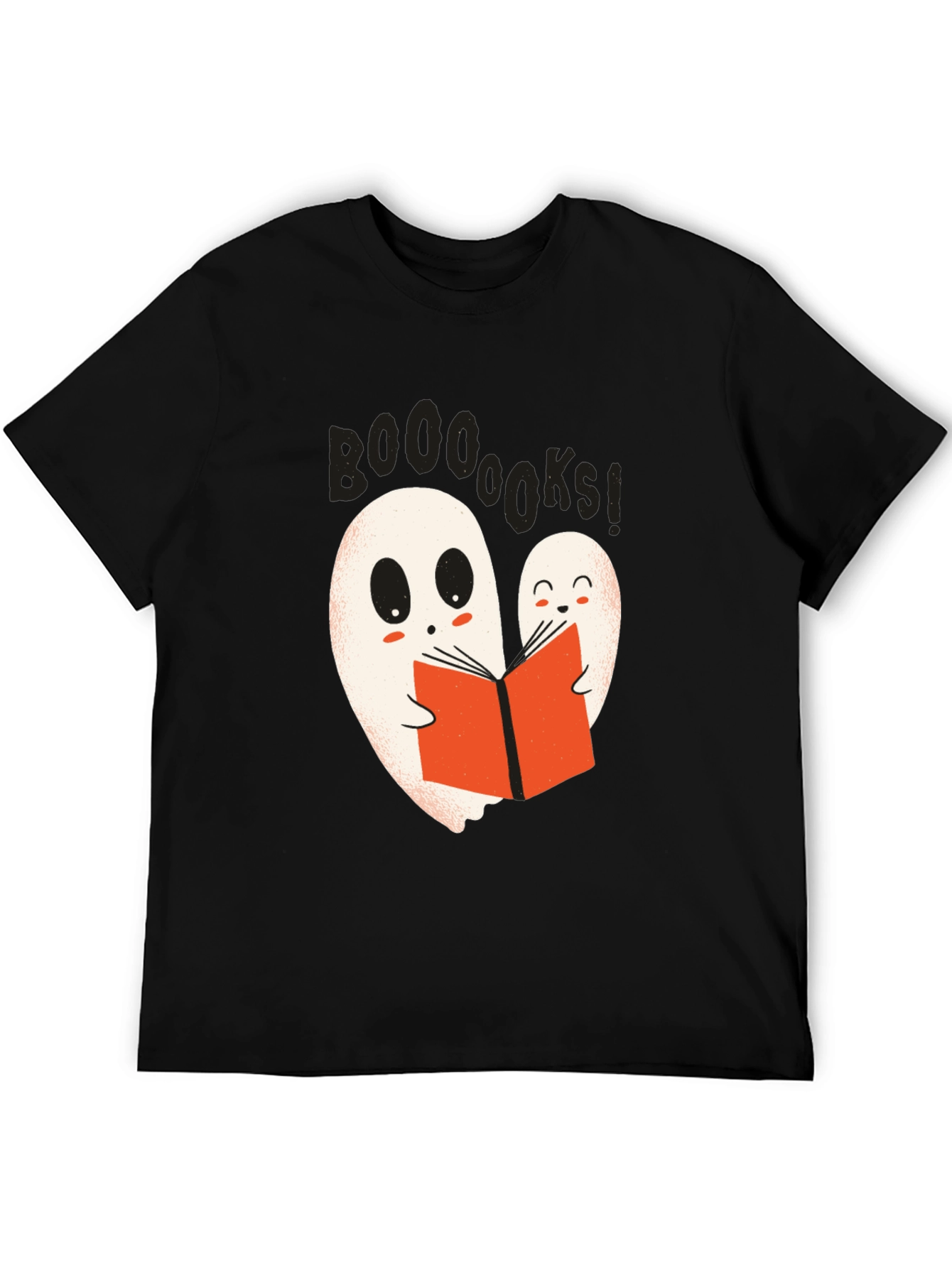 Booooks! Ghost Reading Book Graphic T-Shirt