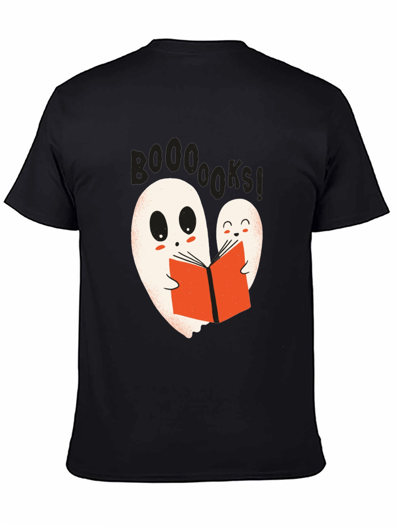 Booooks! Ghost Reading Book Graphic T-Shirt