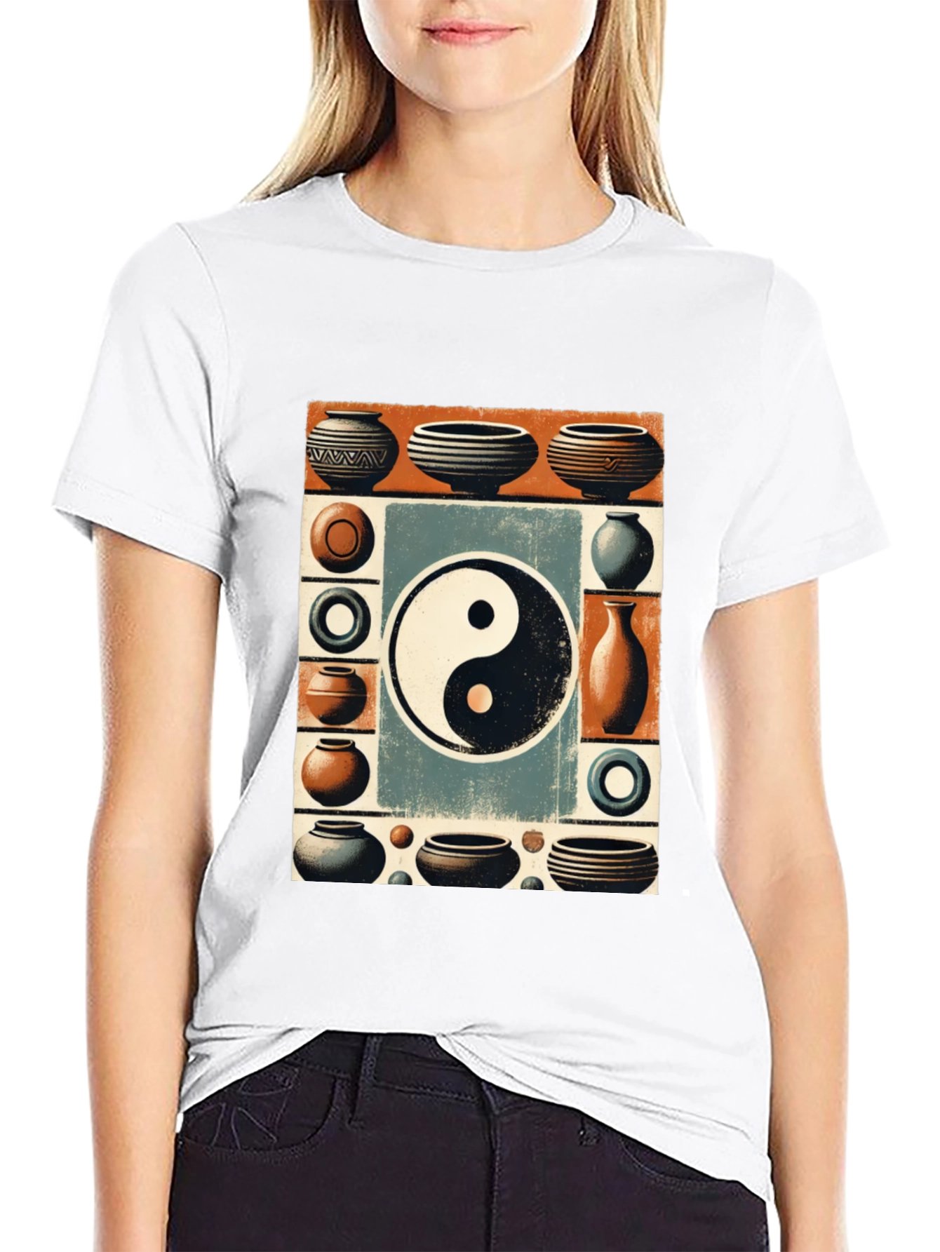 Yin Yang Pottery Art T-Shirt