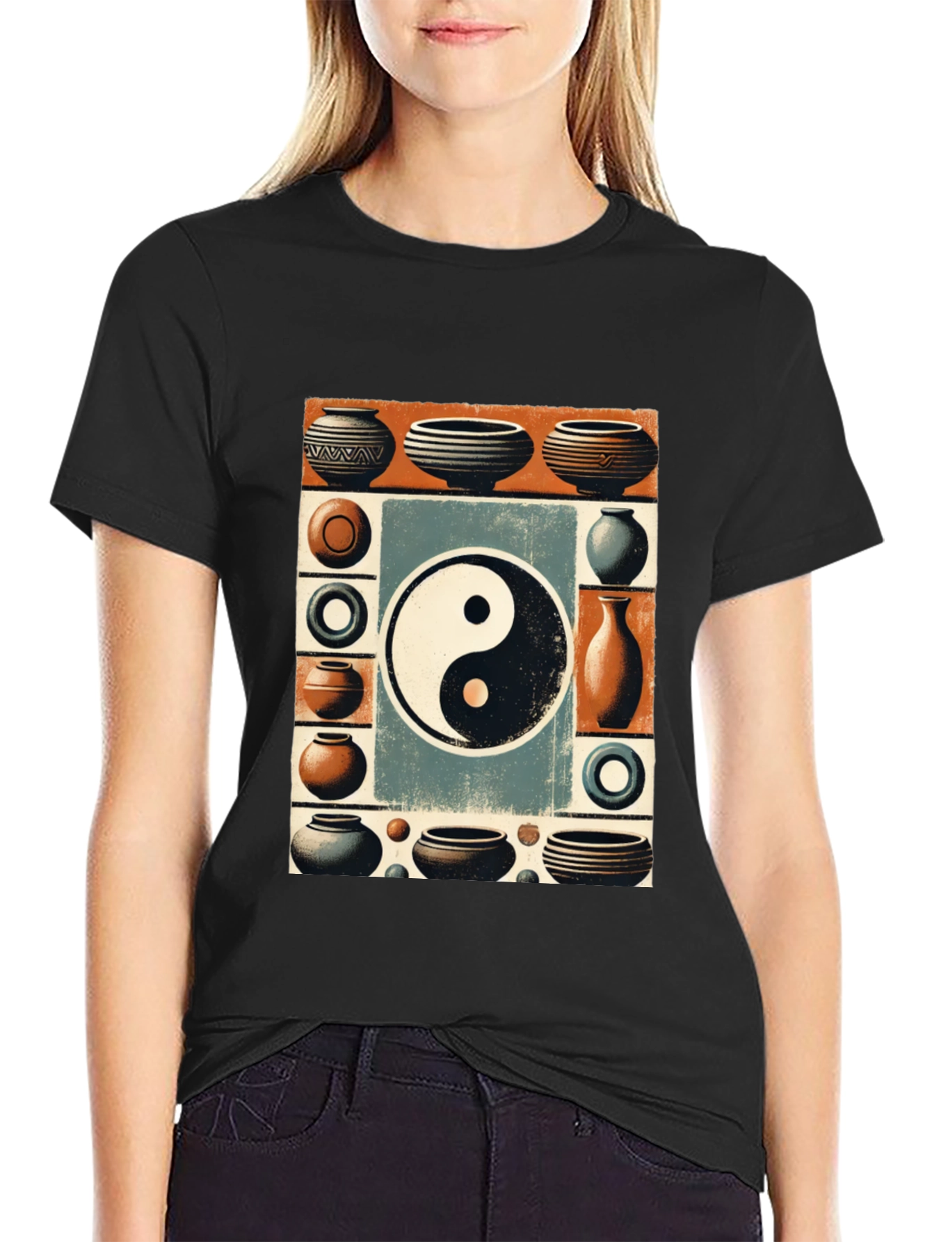 Yin Yang Pottery Art T-Shirt