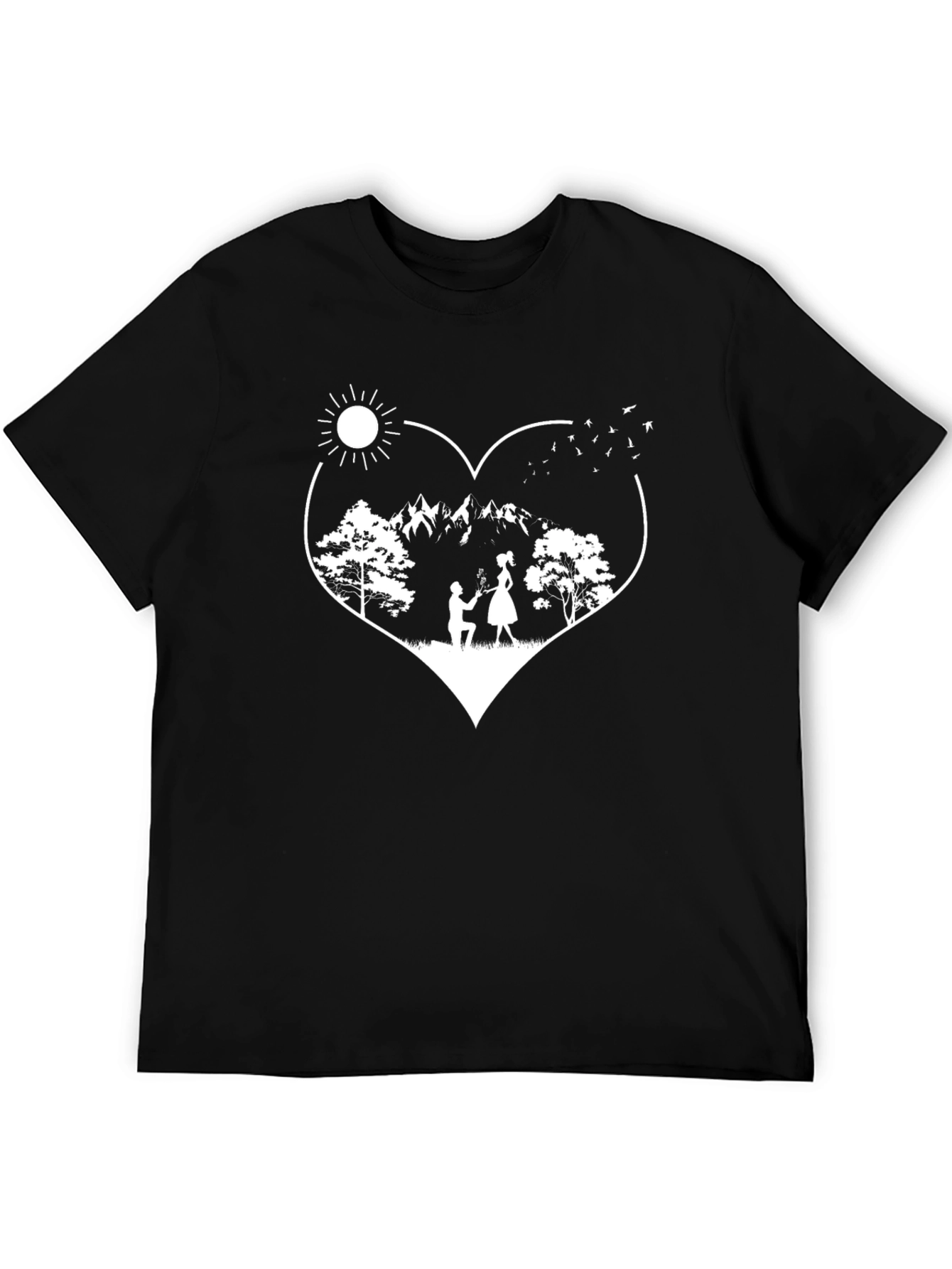Romantic Proposal Heart Graphic Tee