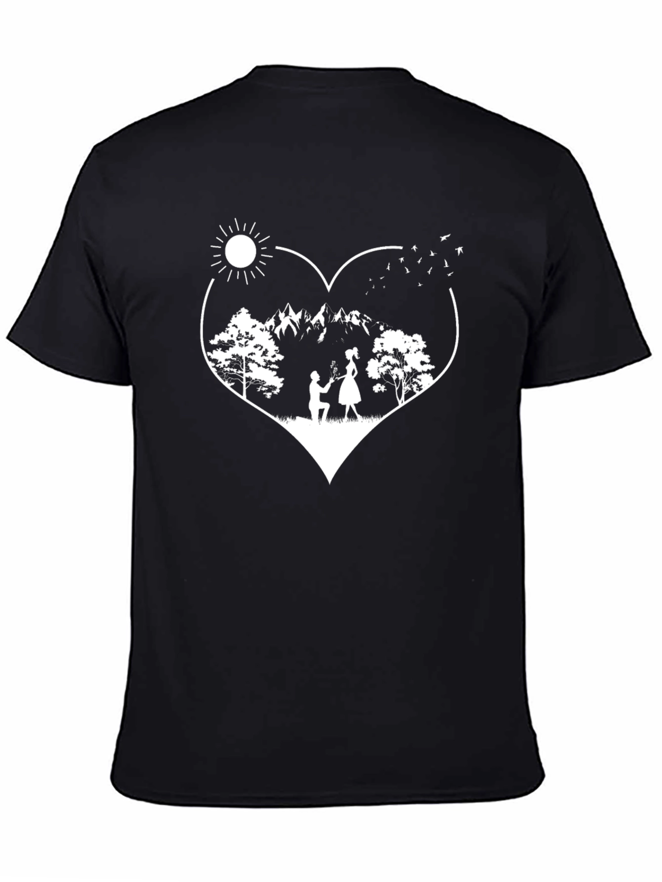 Romantic Proposal Heart Graphic Tee