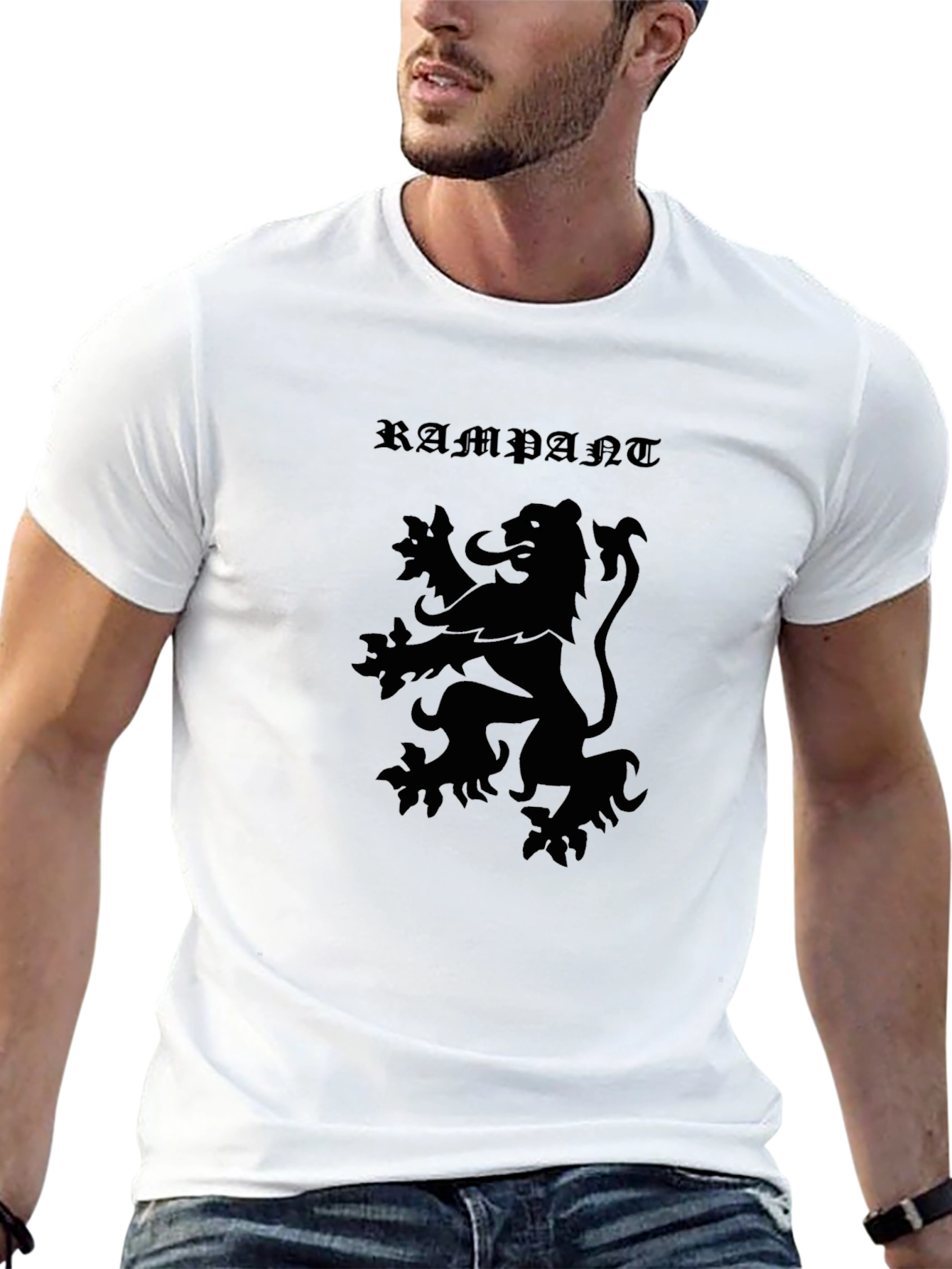 Rampant Lion Graphic Tee - Mens Black T-Shirt