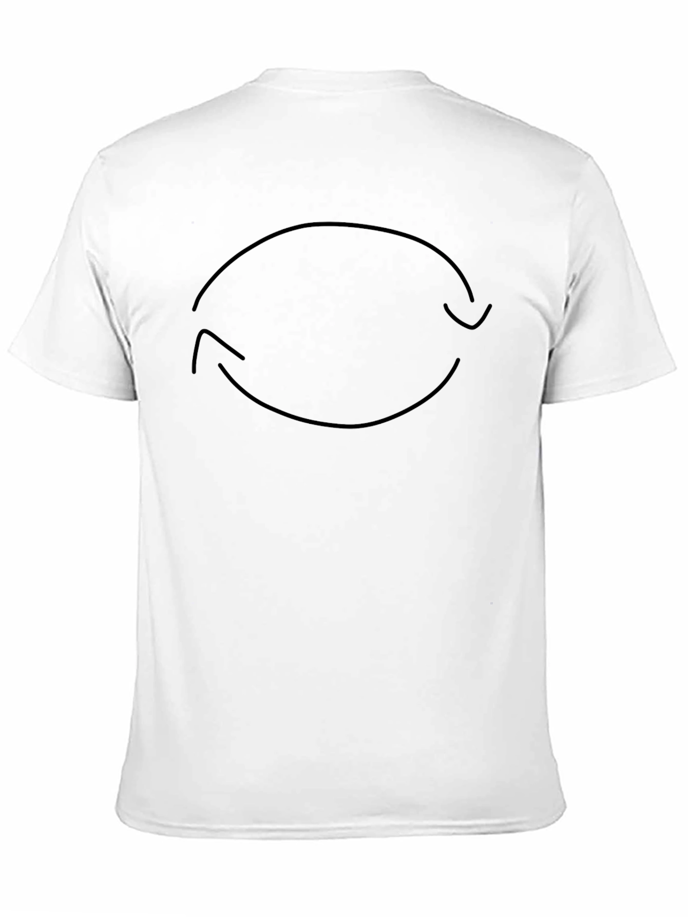 Black T-Shirt with Circular Arrow Design