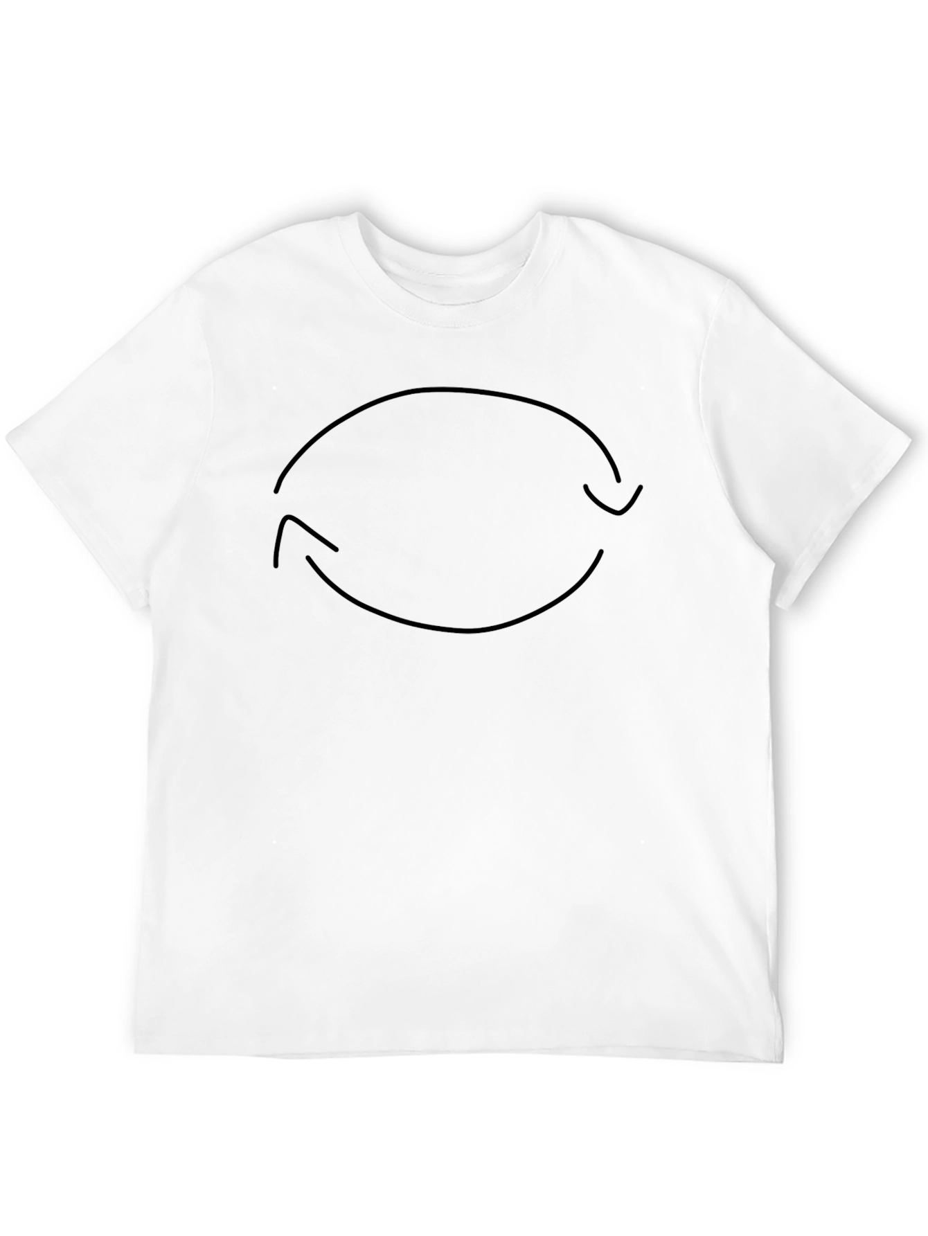Black T-Shirt with Circular Arrow Design